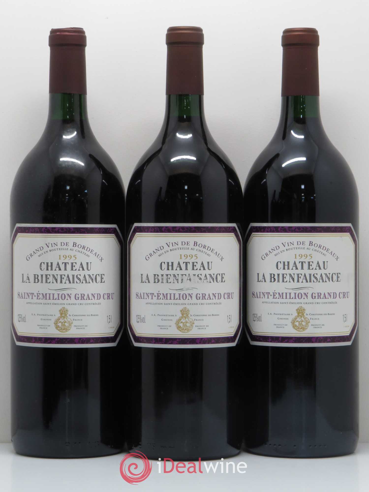 Saint-Émilion Château La Bienfaisance (sans prix de réserve) 1995 - Posten von 6 Magnum - 1