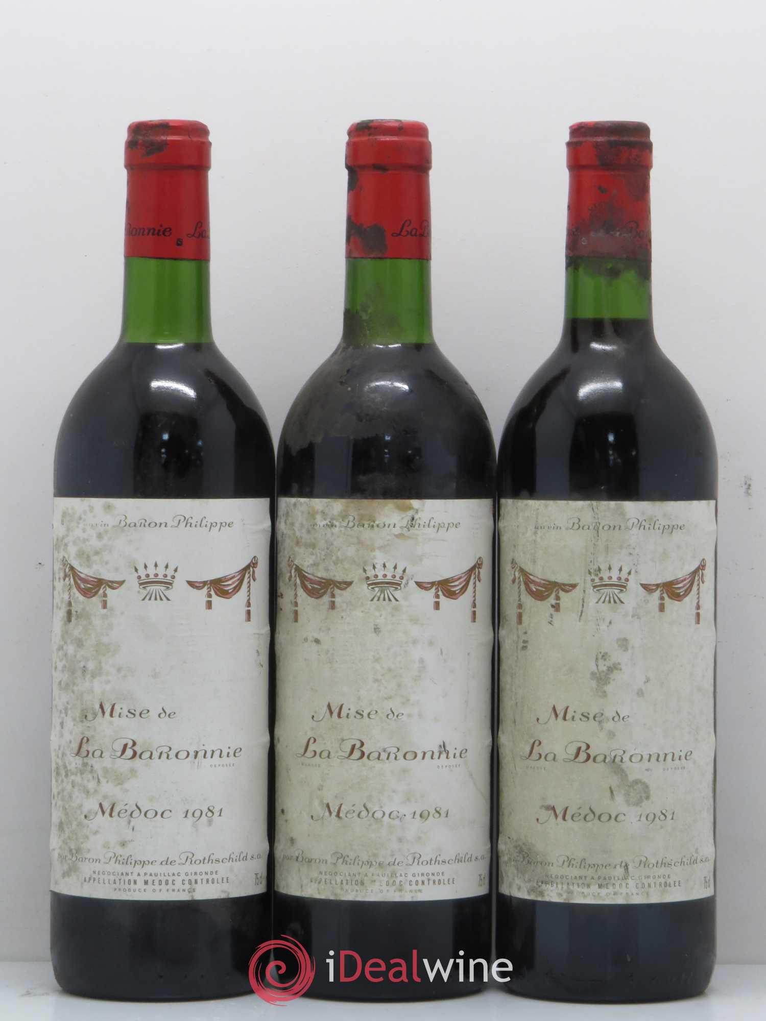 Médoc Mise de La Baronne (no reserve) 1981 - Lot of 12 bottles - 2