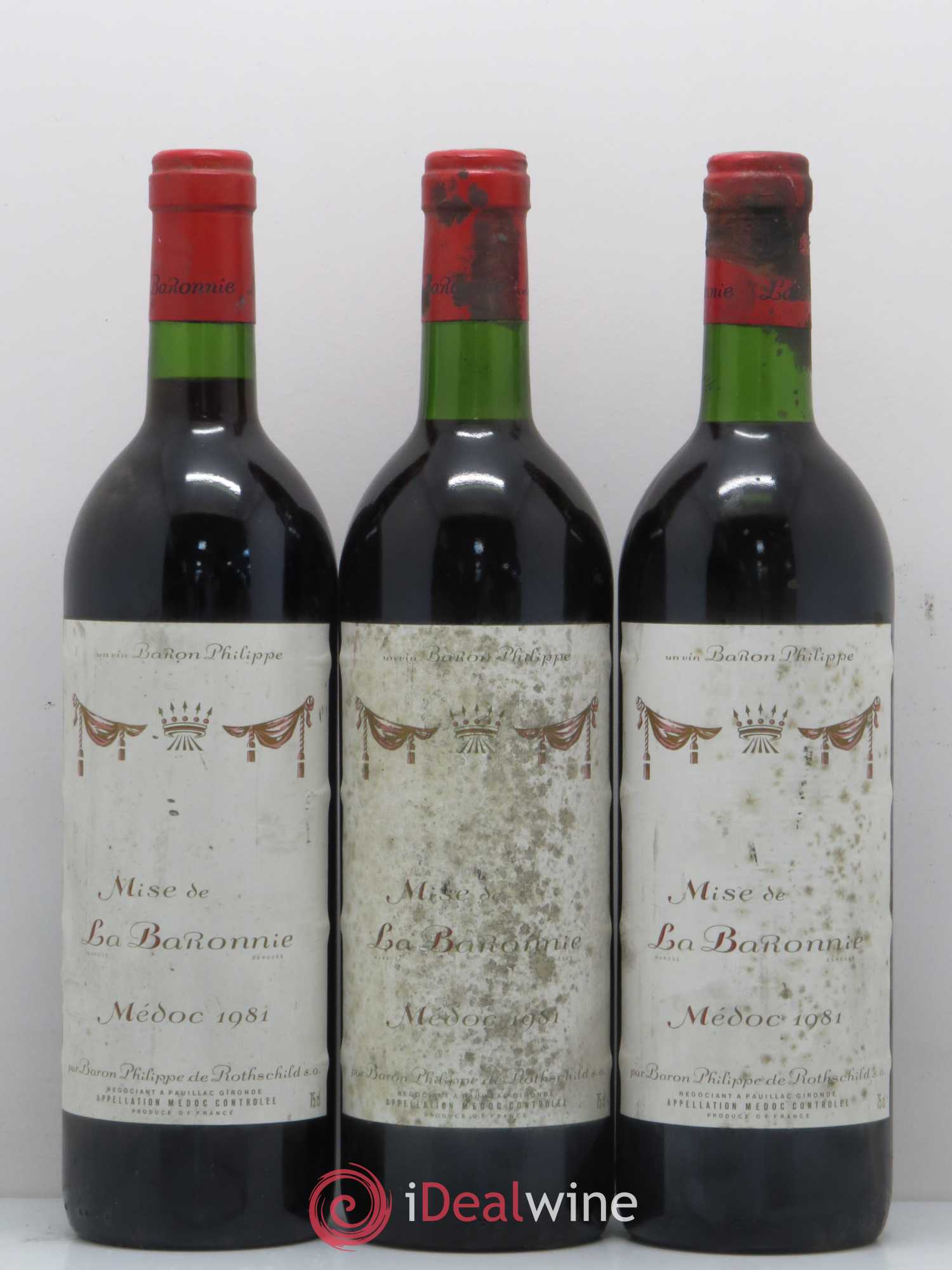 Médoc Mise de La Baronne (no reserve) 1981 - Lot of 12 bottles - 4