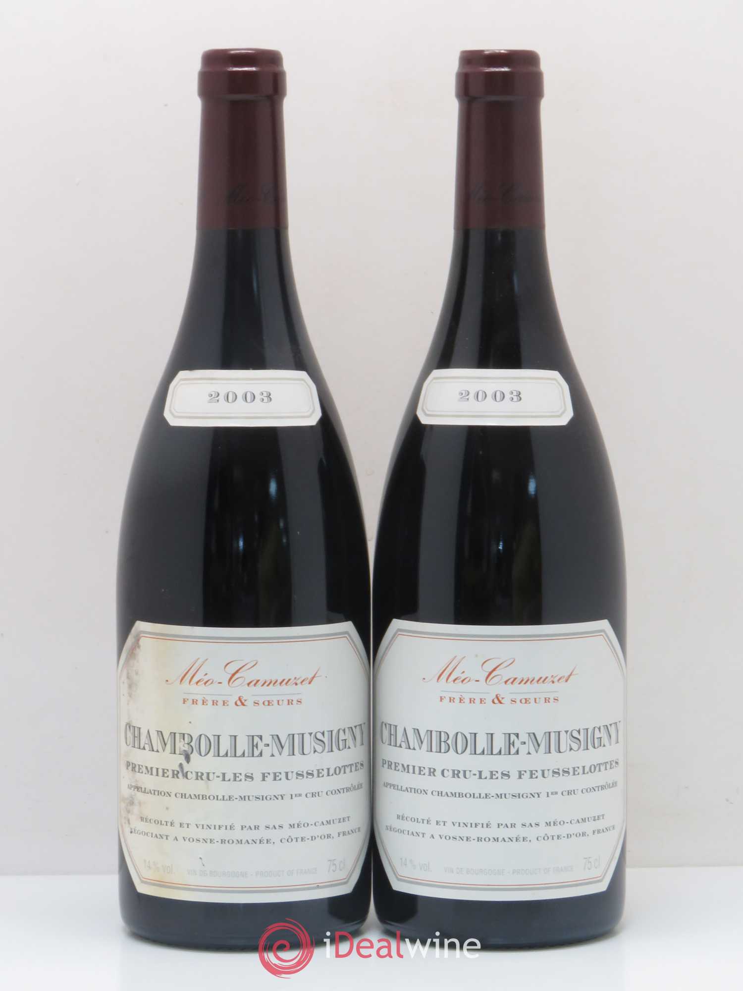 Chambolle-Musigny 1er Cru Les Feusselottes Méo-Camuzet (Frère & Soeurs) 2003 - Lot de 2 bouteilles - 0