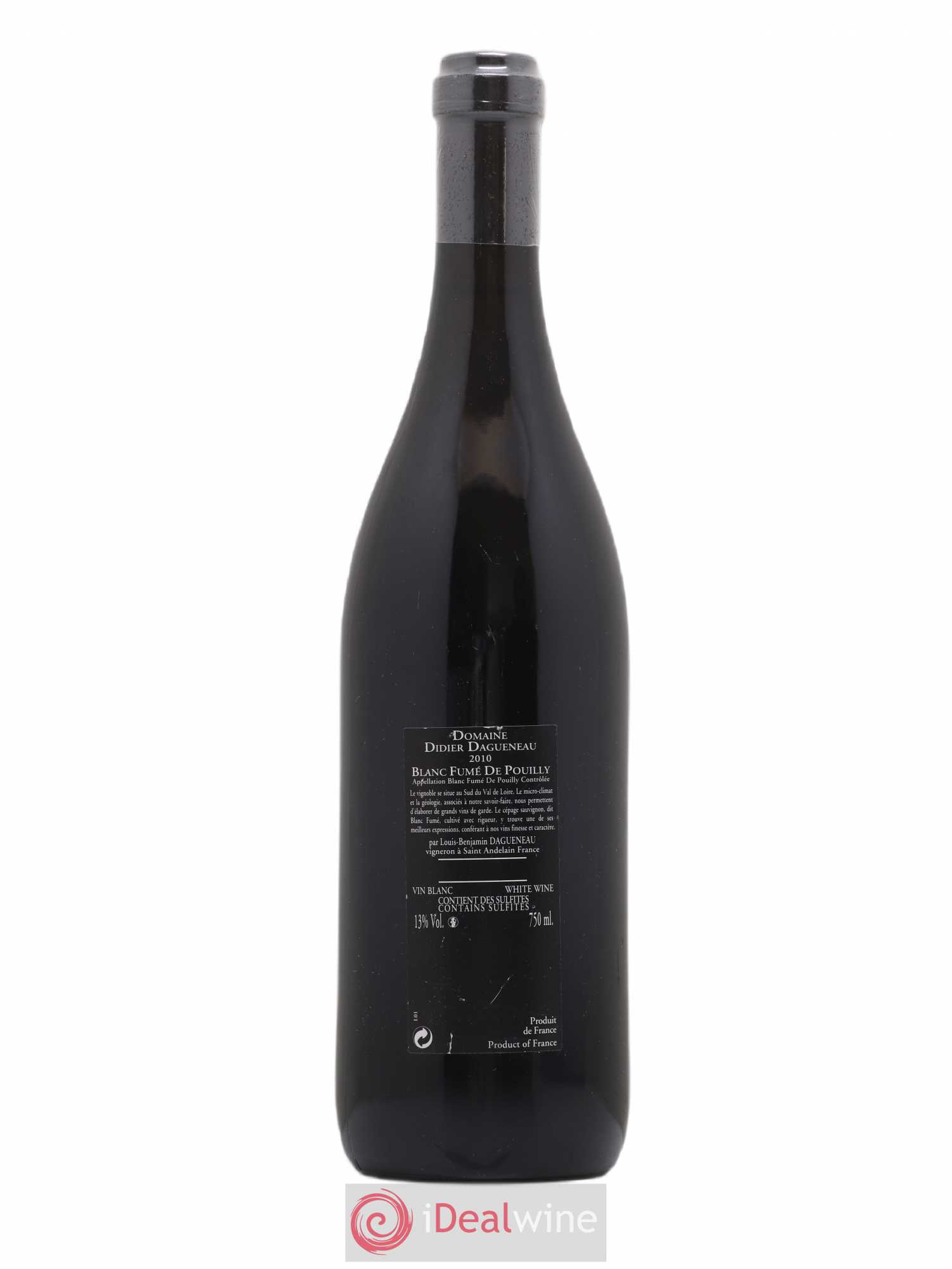 Vin de France (anciennement Pouilly-Fumé) Silex Dagueneau (Domaine Didier - Louis-Benjamin) 2010 - Lot de 1 bouteille - 1