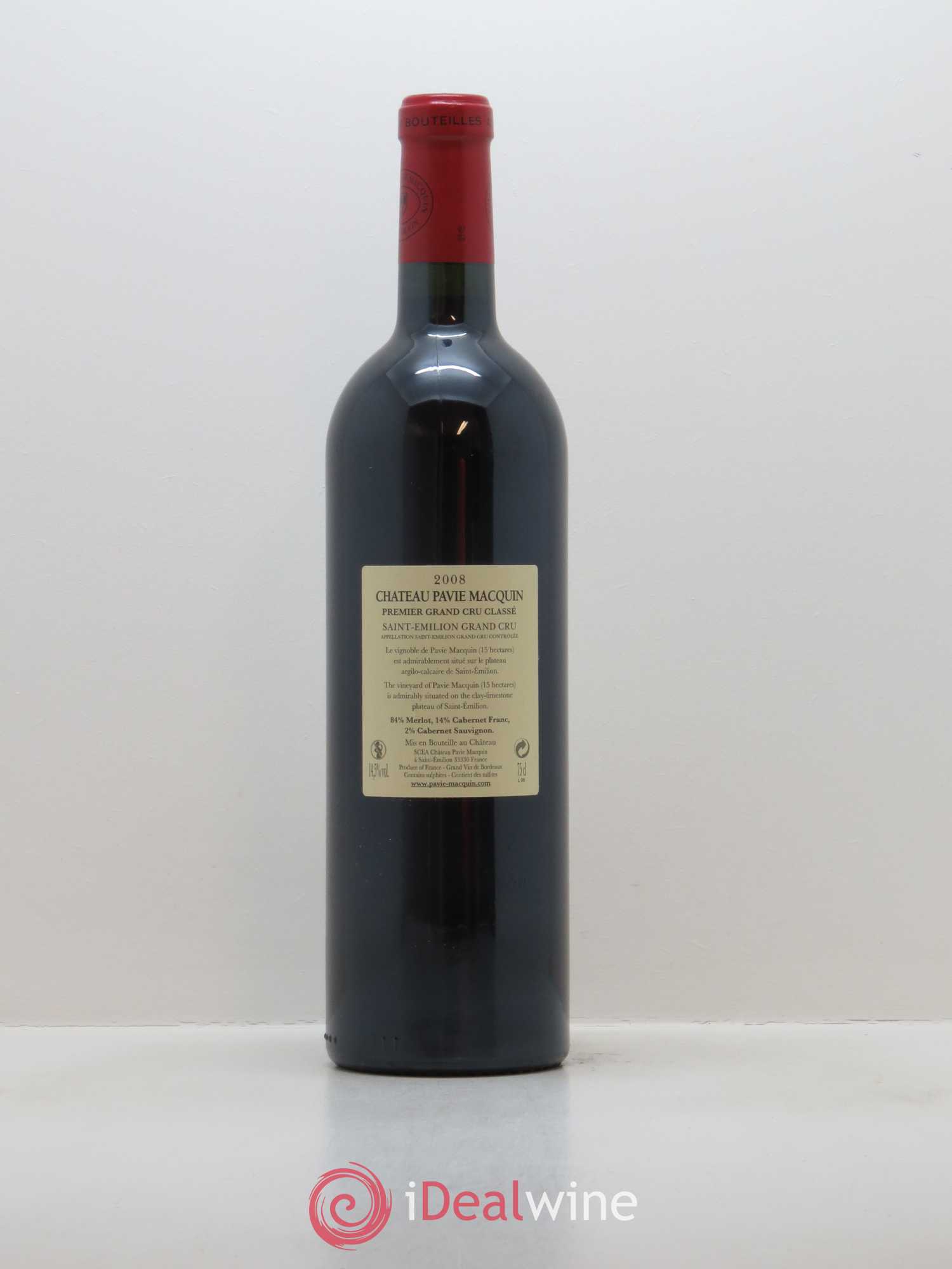 Château Pavie Macquin 1er Grand Cru Classé B 2008 - Lot de 1 bouteille - 1