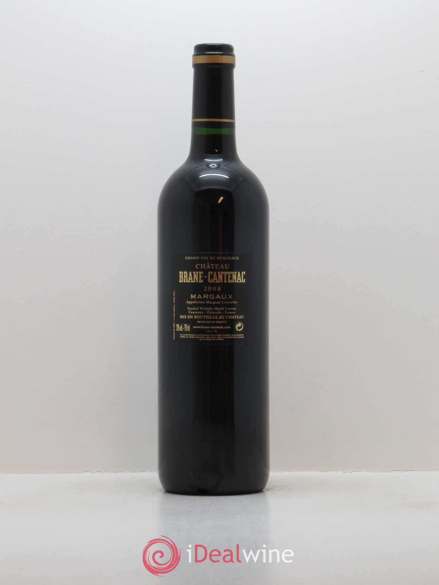 Château Brane Cantenac 2ème Grand Cru Classé 2008 - Lot de 1 bouteille - 1