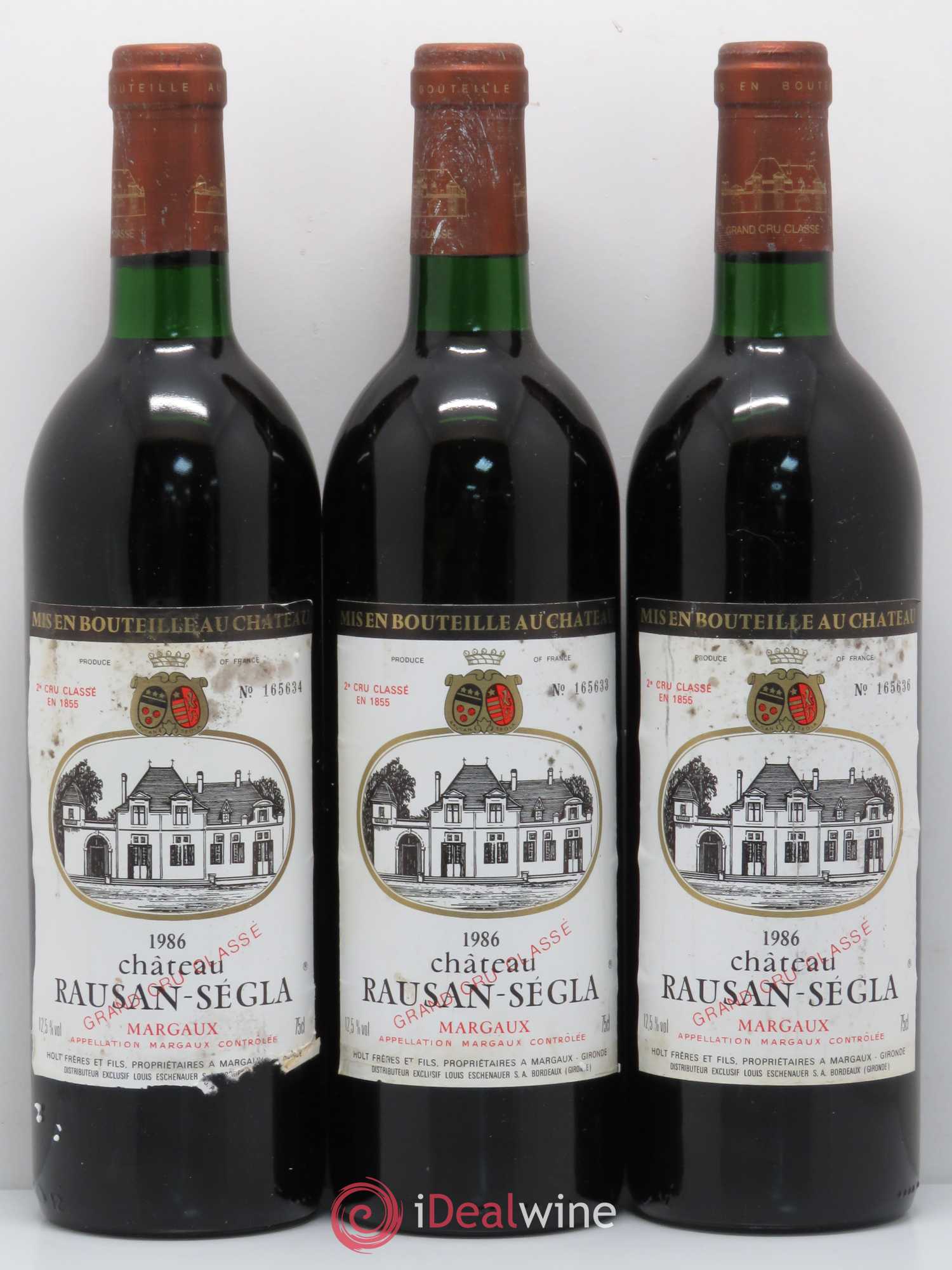 Château Rauzan Ségla Grand Cru Classé 1986 - Lot de 6 bouteilles - 1