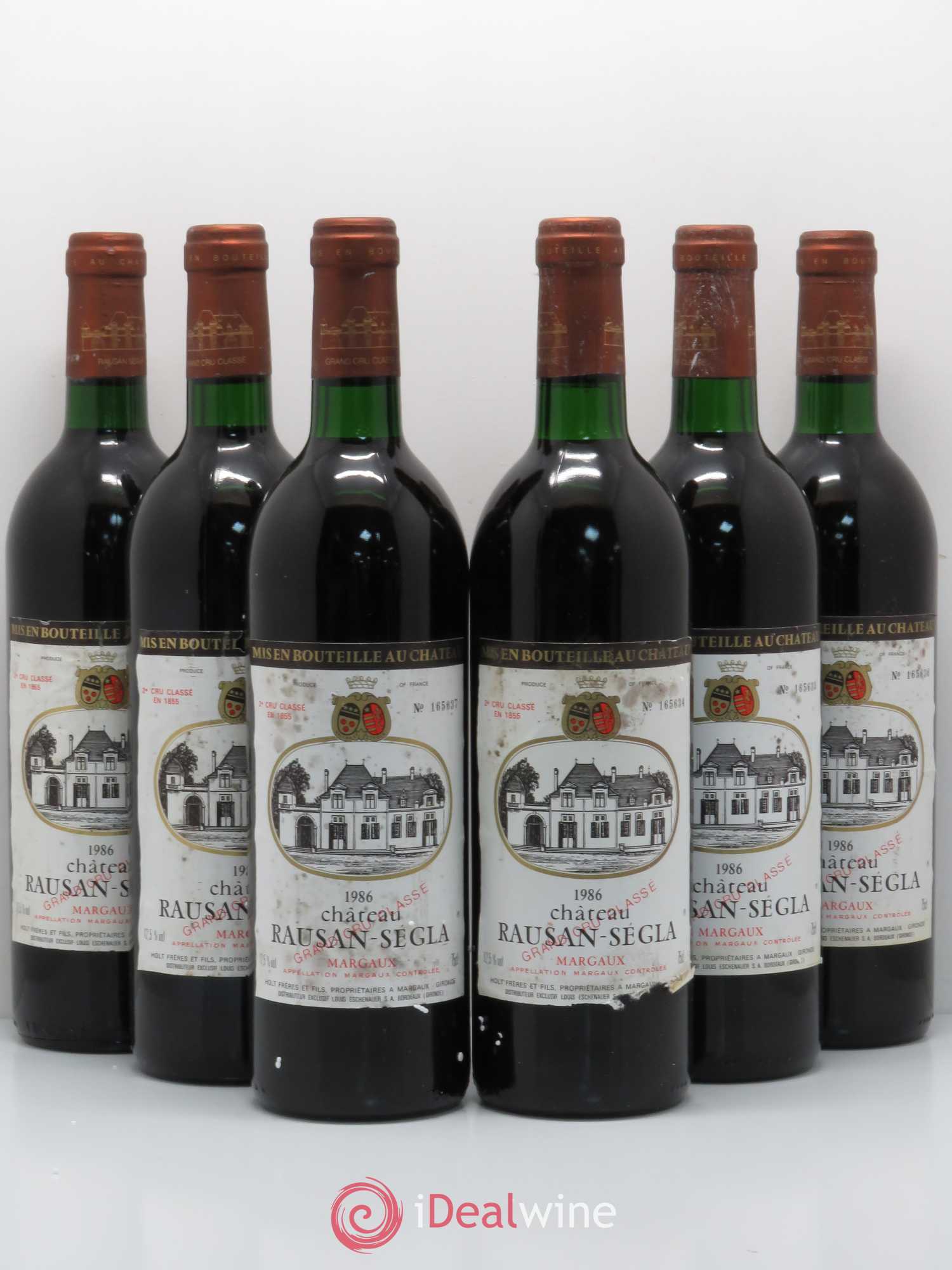 Château Rauzan Ségla Grand Cru Classé 1986 - Lot de 6 bouteilles - 0