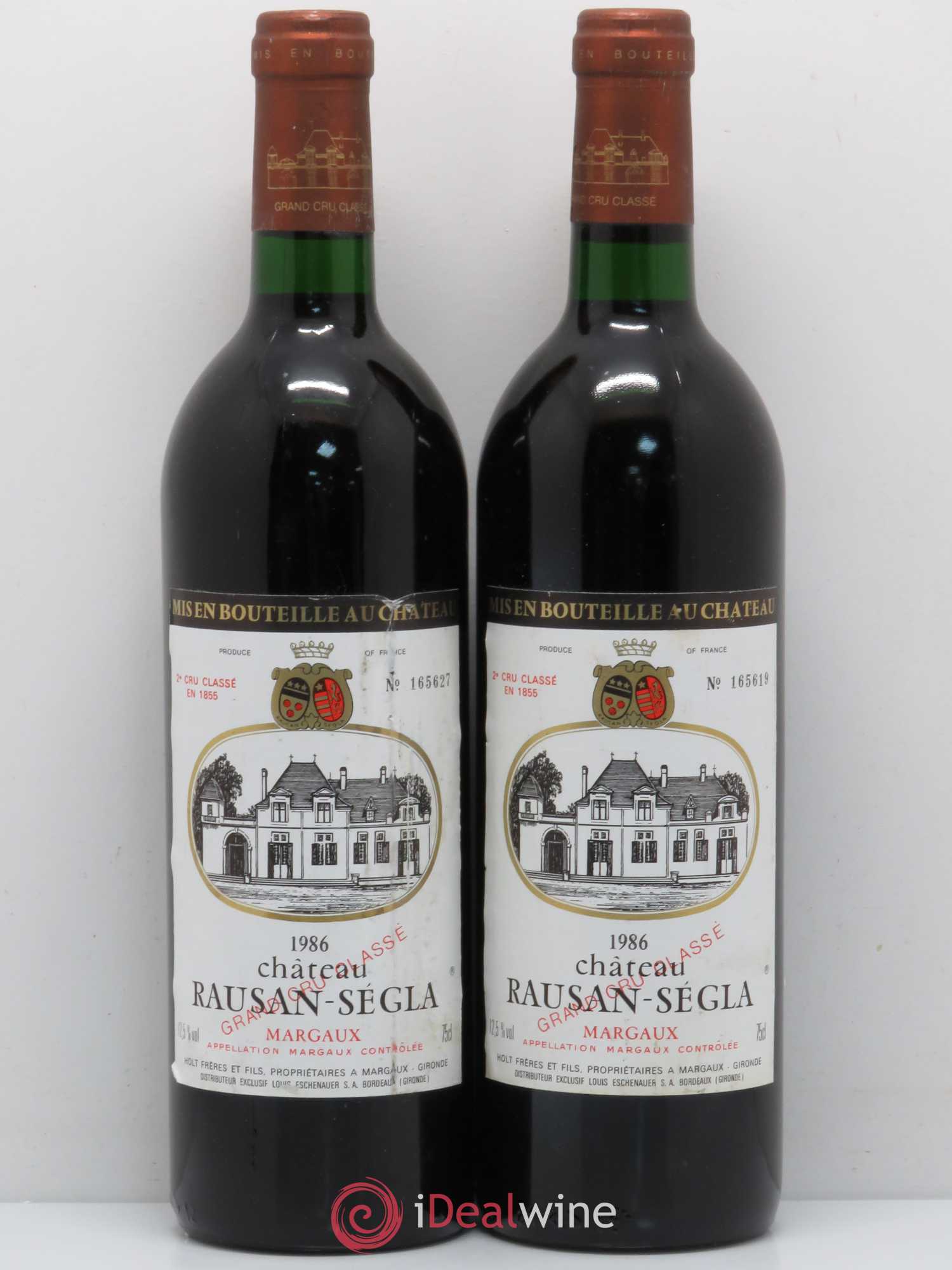 Château Rauzan Ségla Grand Cru Classé 1986 - Lot de 2 bouteilles - 0