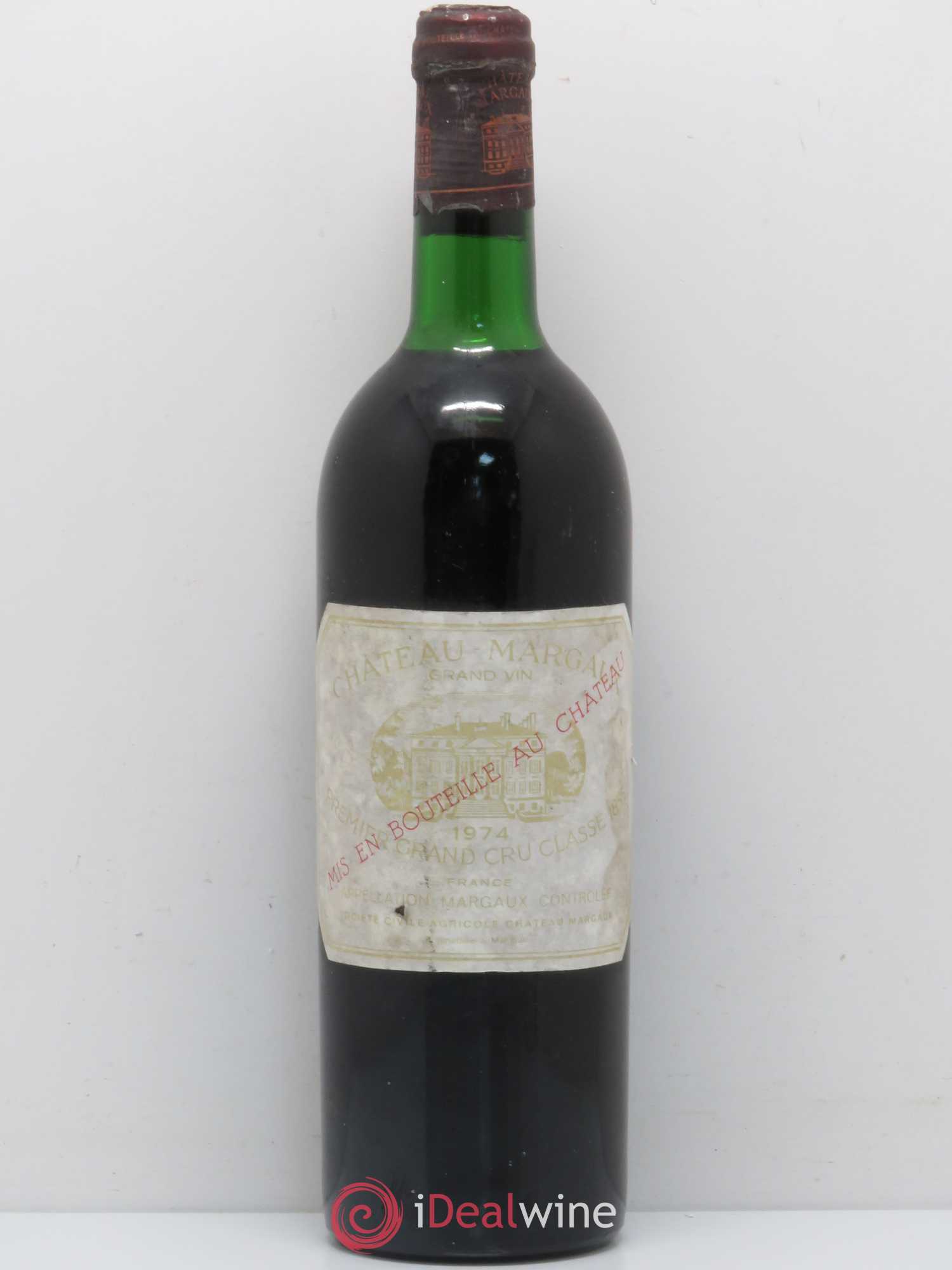 Château Margaux 1er Grand Cru Classé 1974 - Lot de 1 bouteille - 0