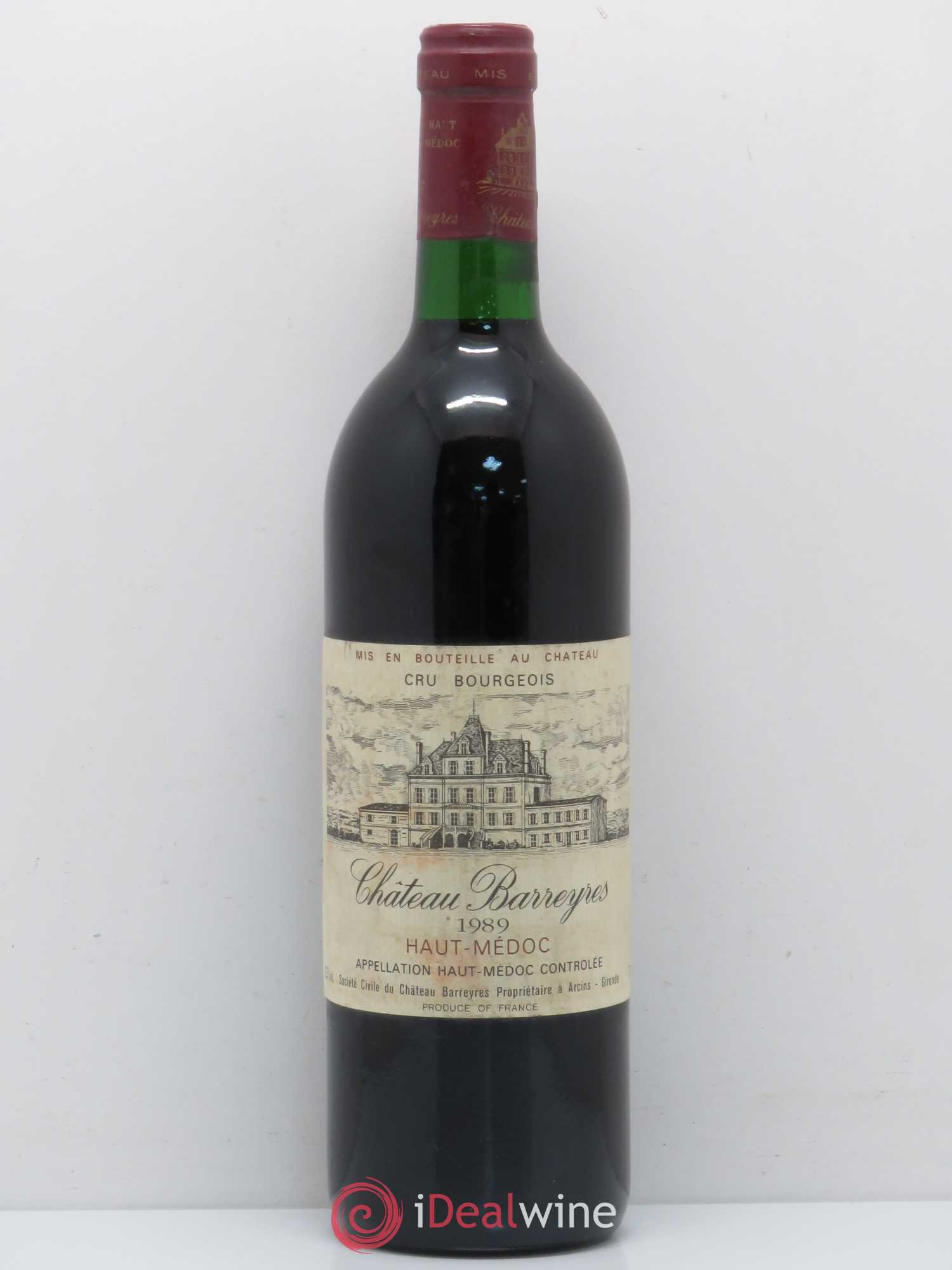 Château Barreyres Cru Bourgeois (sans prix de réserve) 1989 - Lot de 1 bouteille - 0