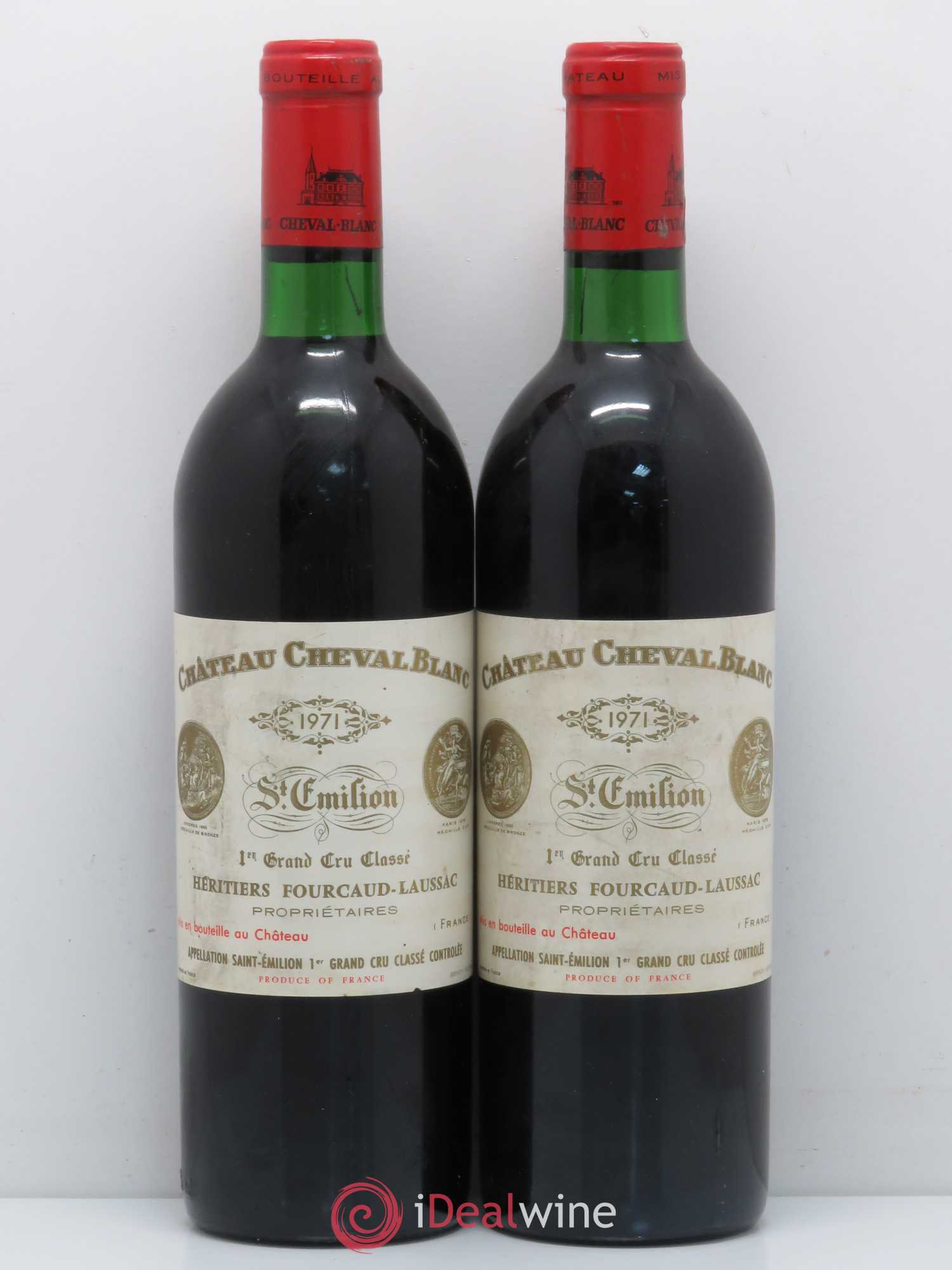 Château Cheval Blanc 1er Grand Cru Classé A 1971 - Lot de 2 bouteilles - 0