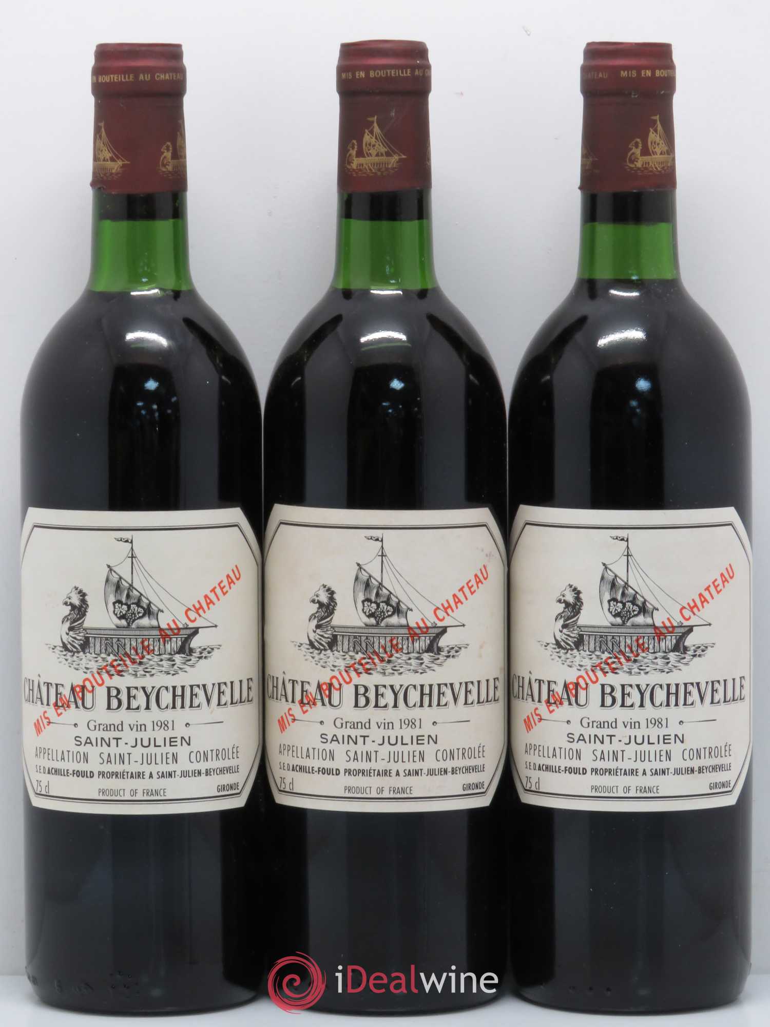Château Beychevelle 4ème Grand Cru Classé 1981 - Lot de 12 bouteilles - 1