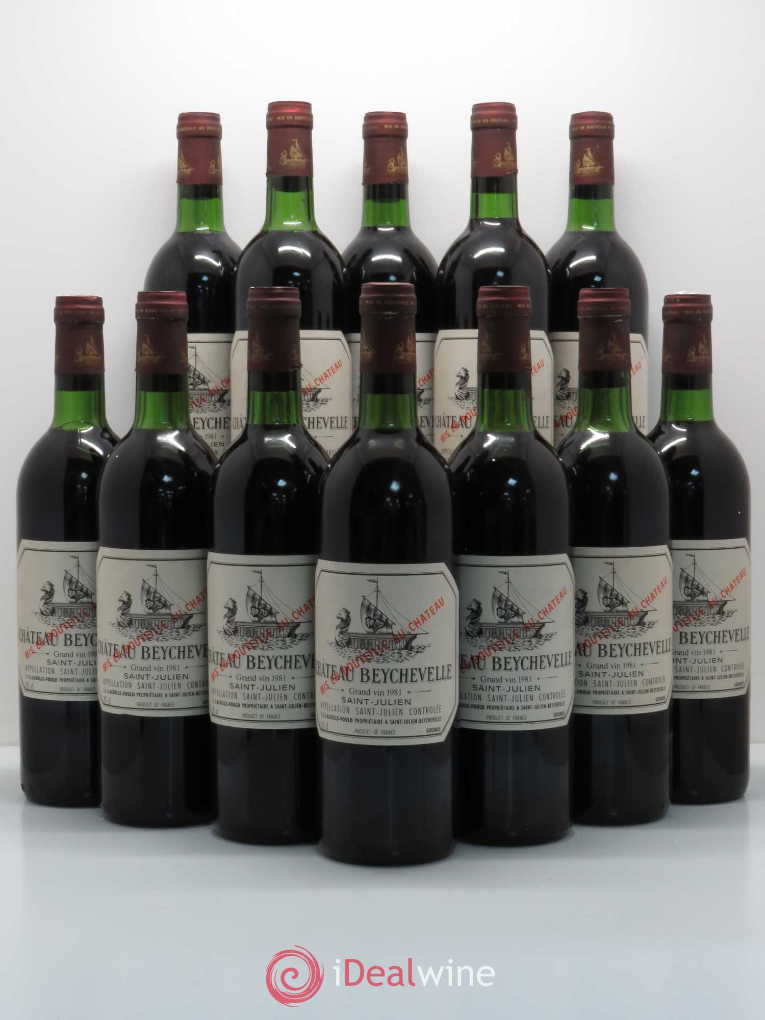 Château Beychevelle 4ème Grand Cru Classé 1981 - Lot de 12 bouteilles - 0