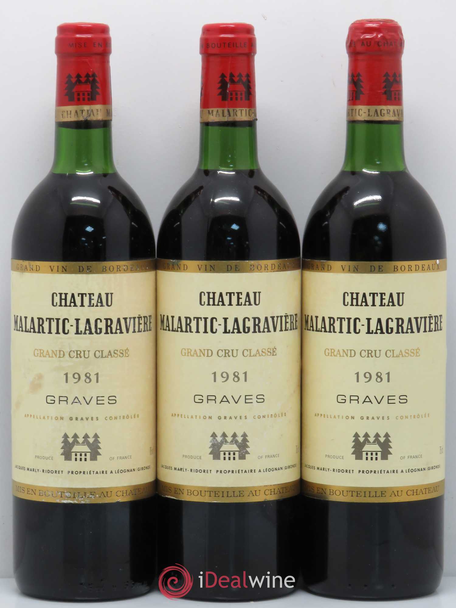 Château Malartic-Lagravière Cru Classé de Graves 1981 - Lot de 12 bouteilles - 3