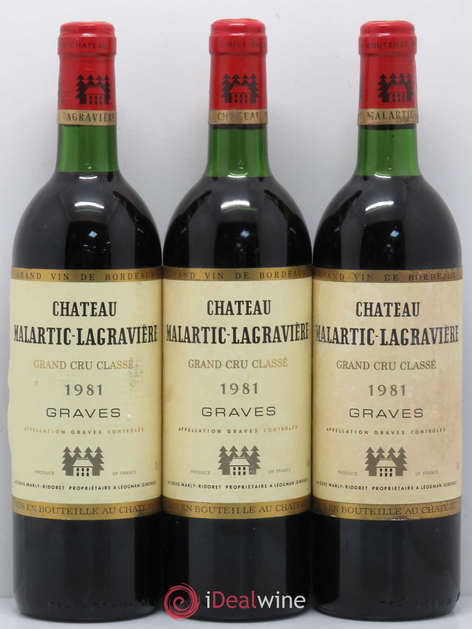 Château Malartic-Lagravière Cru Classé de Graves 1981 - Lot de 12 bouteilles - 4