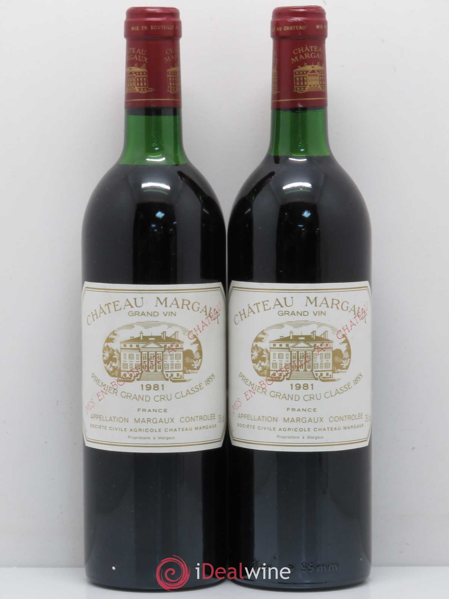 Château Margaux 1er Grand Cru Classé 1981 - Lot de 2 bouteilles - 0