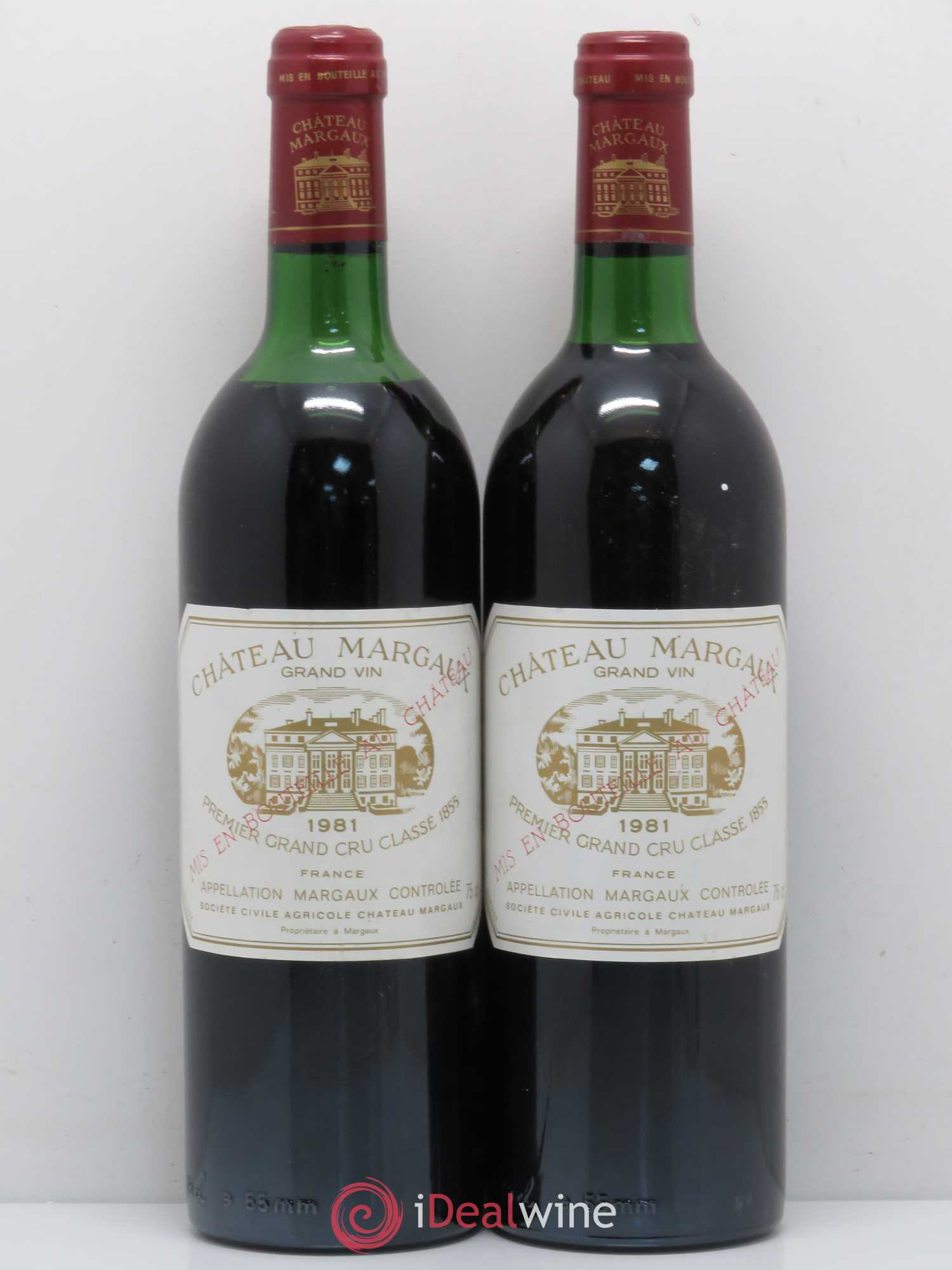 Château Margaux 1er Grand Cru Classé 1981 - Lot de 2 bouteilles - 0