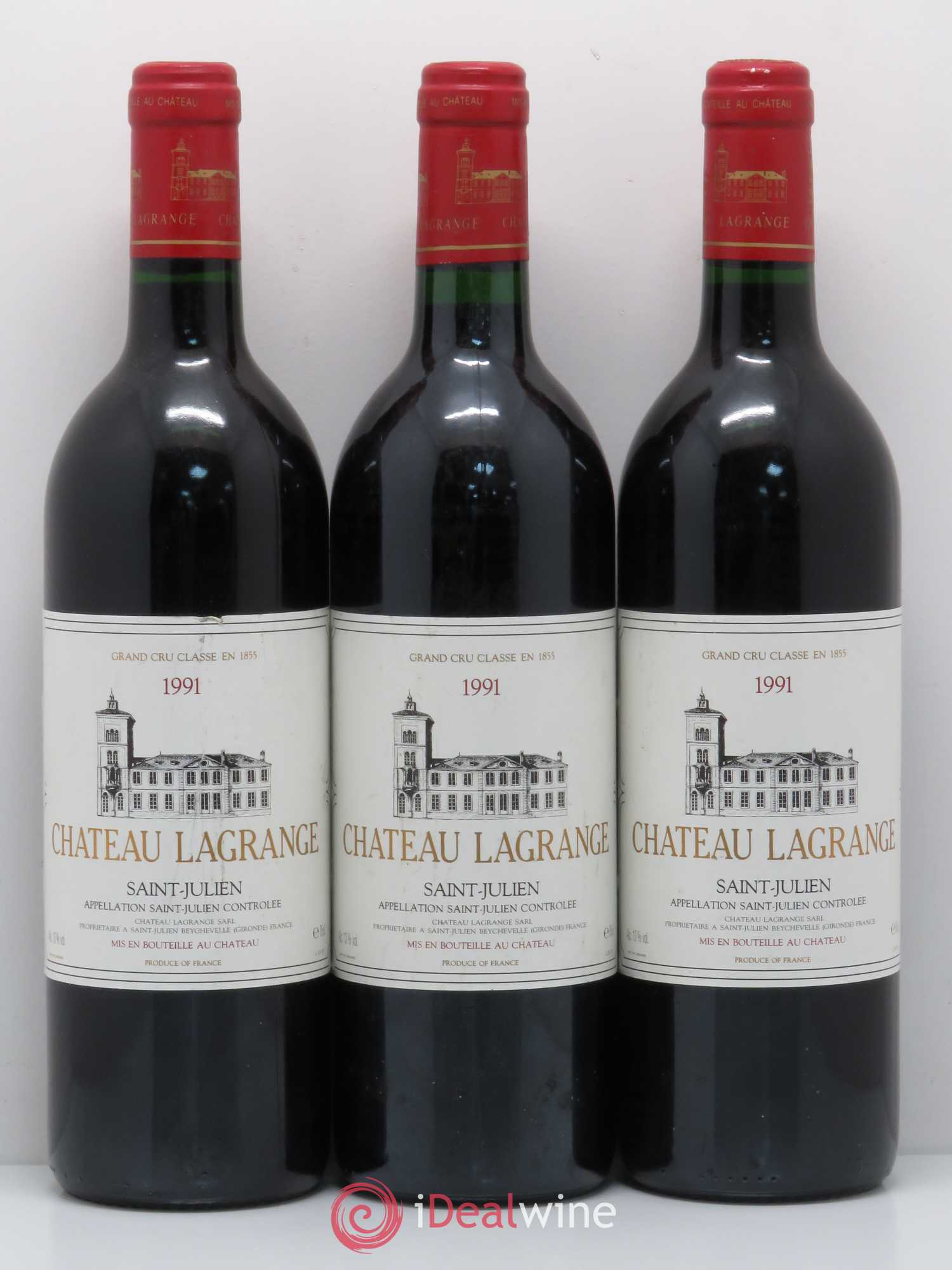 Château Lagrange 3ème Grand Cru Classé 1991 - Lot de 3 bouteilles - 0