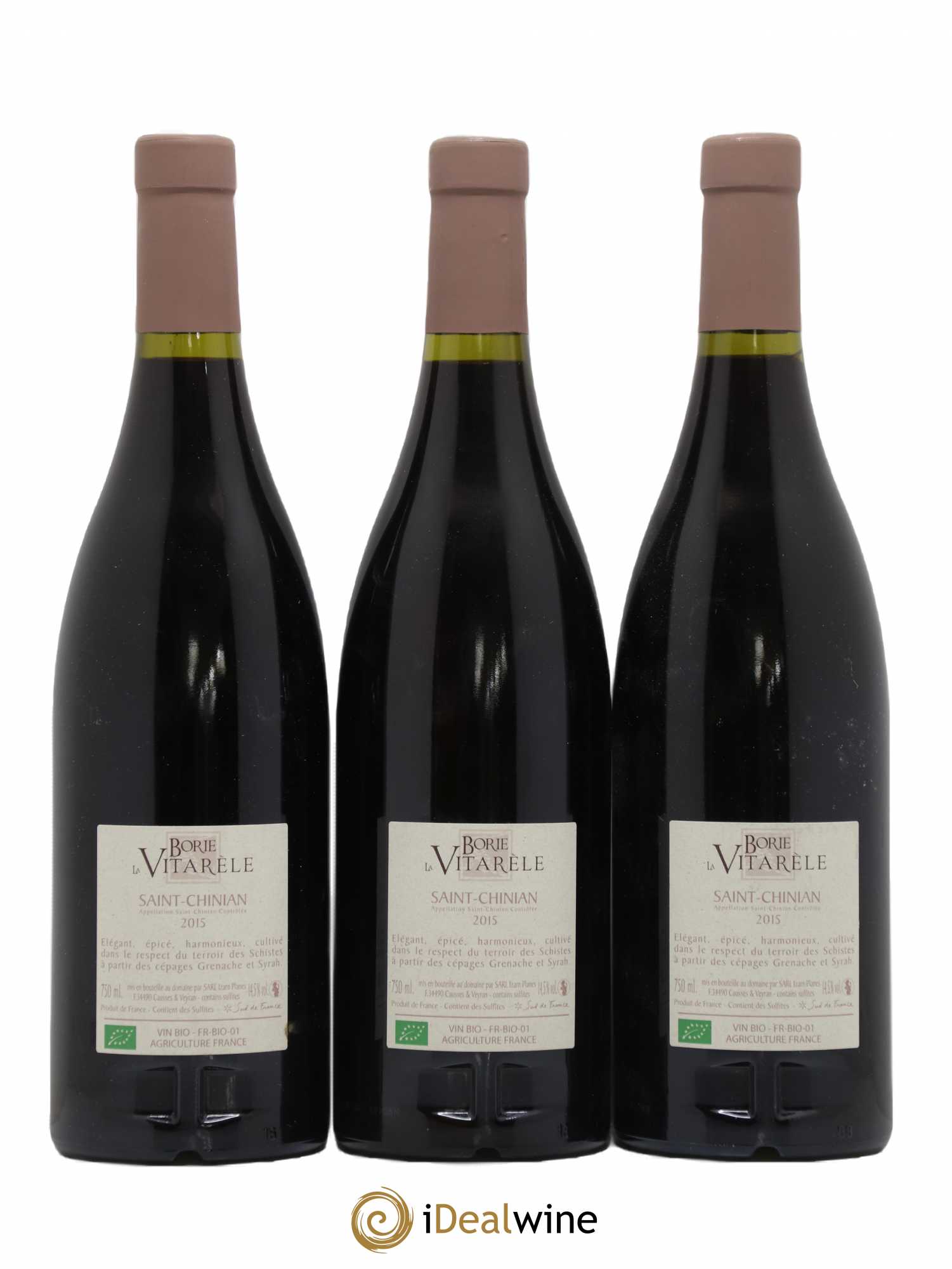 Saint-Chinian Les Schistes Borie la Vitarèle 2015 - Posten von 3 Flaschen - 1