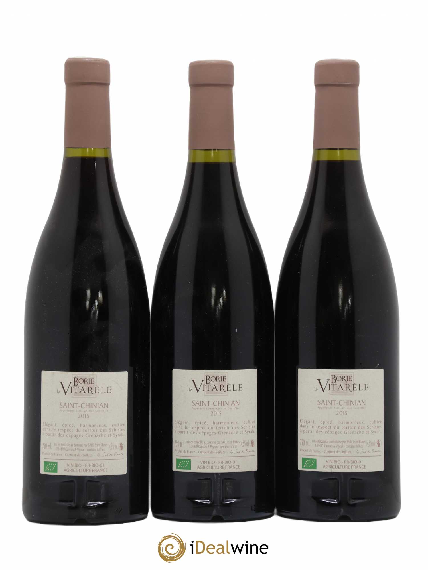 Saint-Chinian Les Schistes Borie la Vitarèle 2015 - Posten von 3 Flaschen - 1