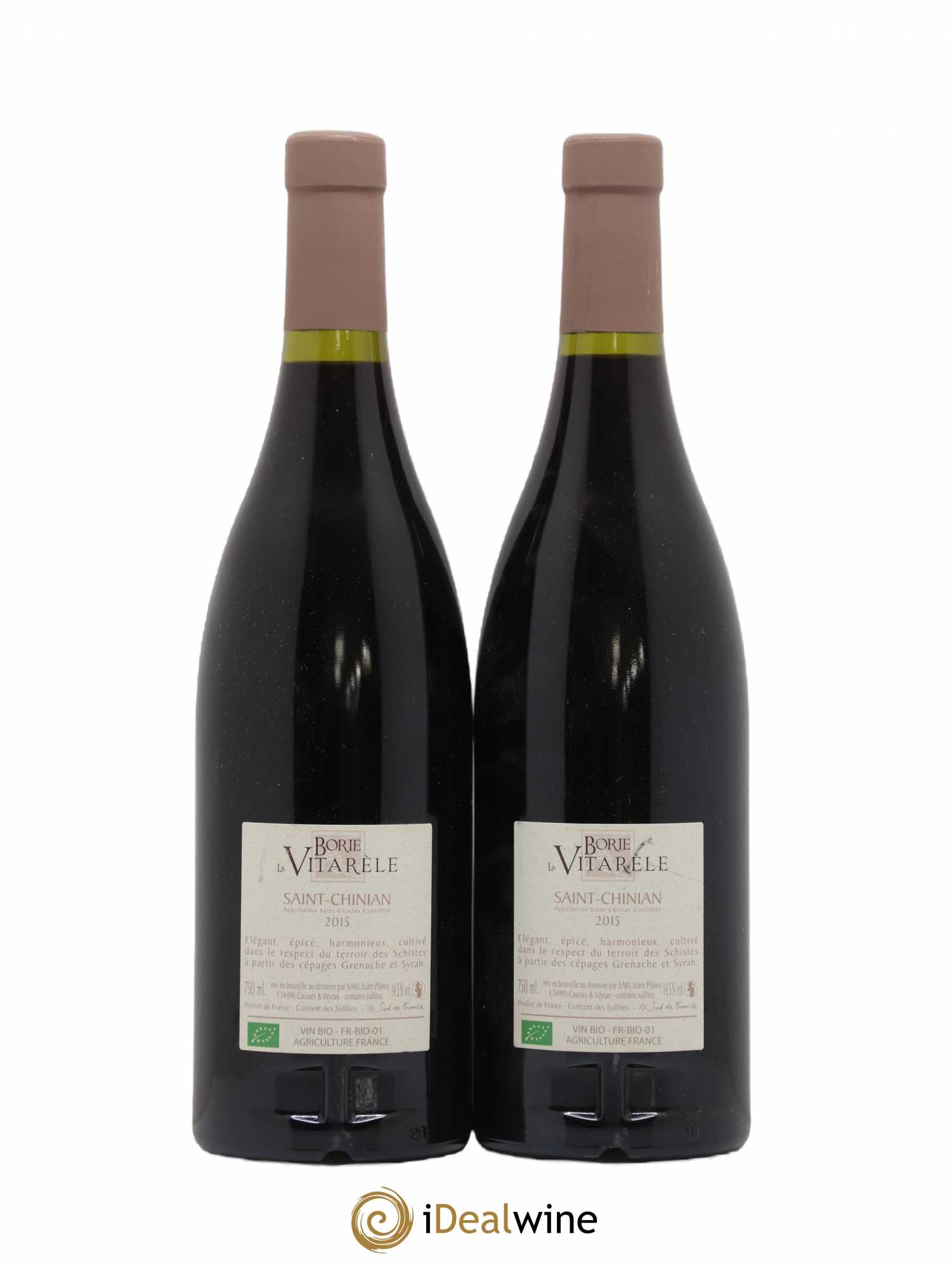 Saint-Chinian Les Schistes Borie la Vitarèle 2015 - Posten von 2 Flaschen - 1