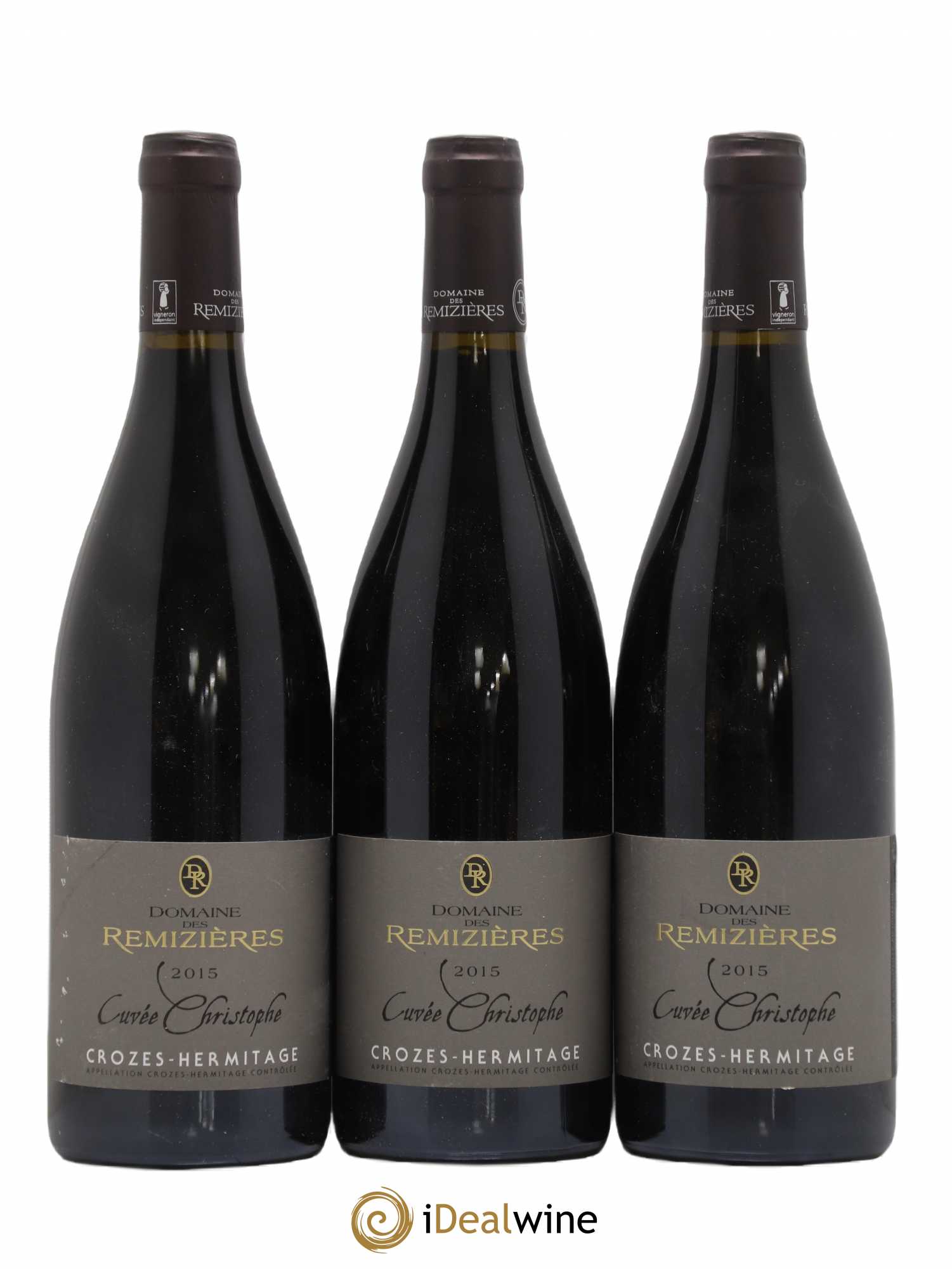Crozes-Hermitage Cuvée Christophe Domaine des Remizières (sans prix de réserve) 2015 - Posten von 3 Flaschen - 0