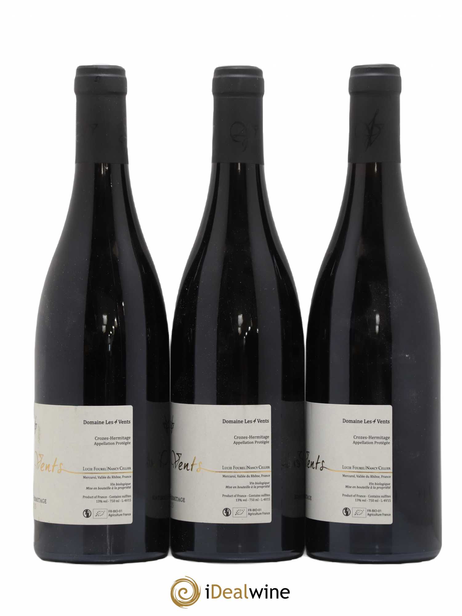 Crozes-Hermitage Les 4 vents Les 4 vents (anciennement Domaine de Lucie) 2015 - Lot de 3 bouteilles - 1