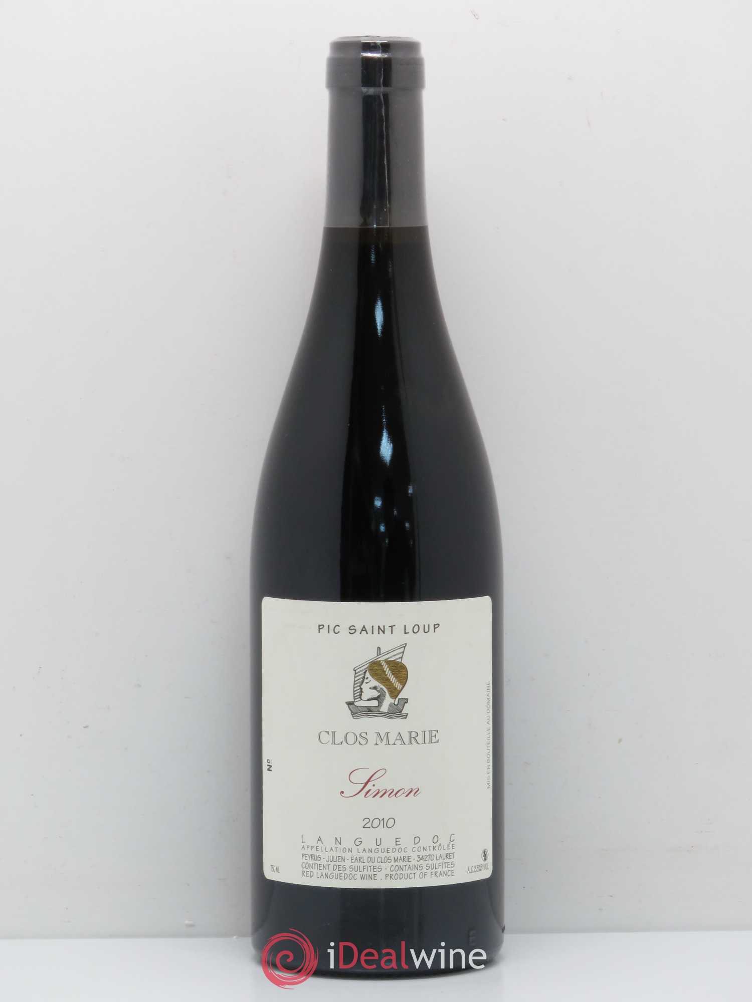 Pic Saint-Loup Clos Marie Cuvée Simon Christophe Peyrus et Françoise Julien 2010 - Lot de 1 bouteille - 0