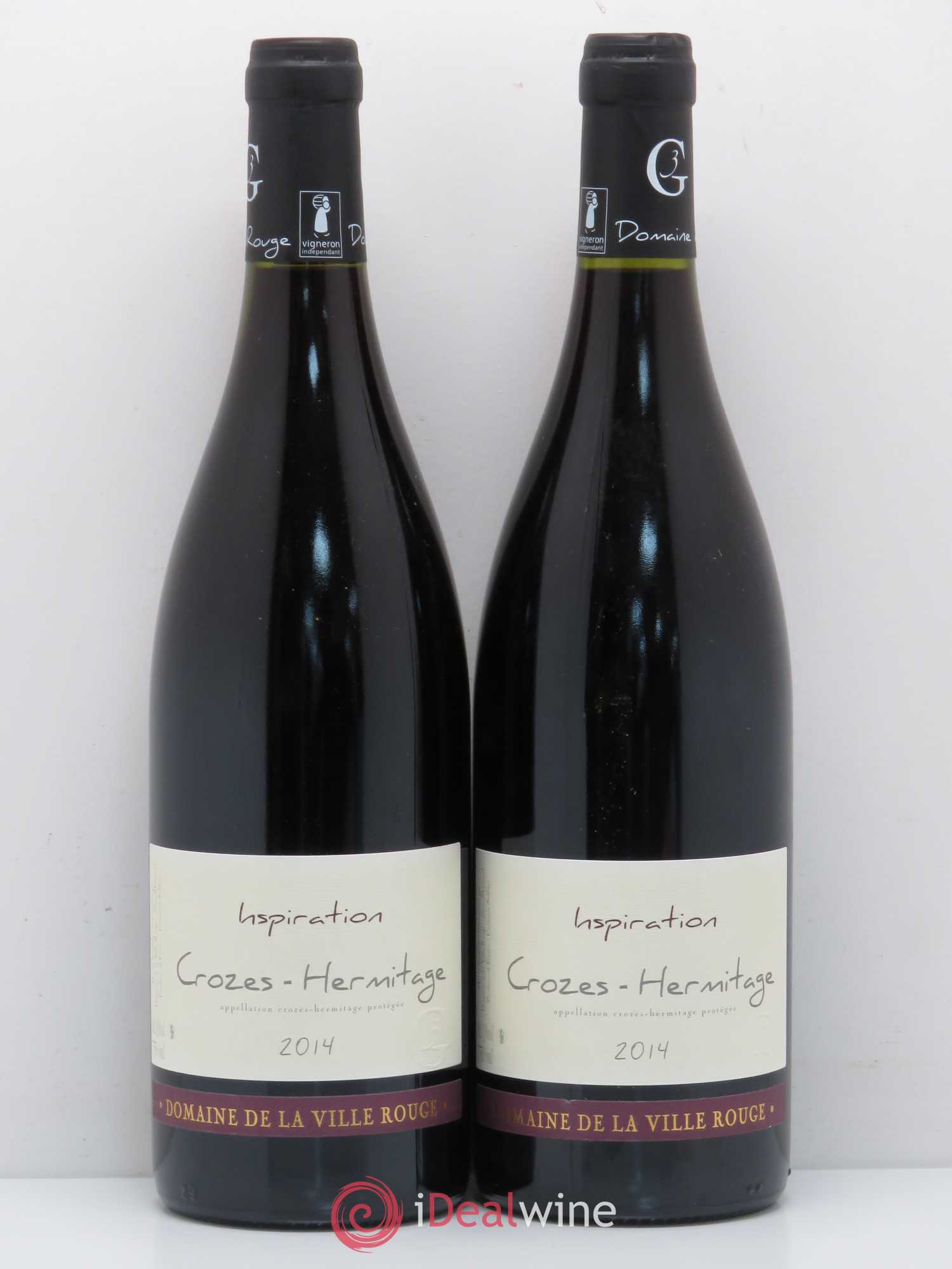 Crozes-Hermitage Inspiration Domaine de la Ville rouge  (sans prix de réserve) 2014 - Lot de 5 bouteilles - 2