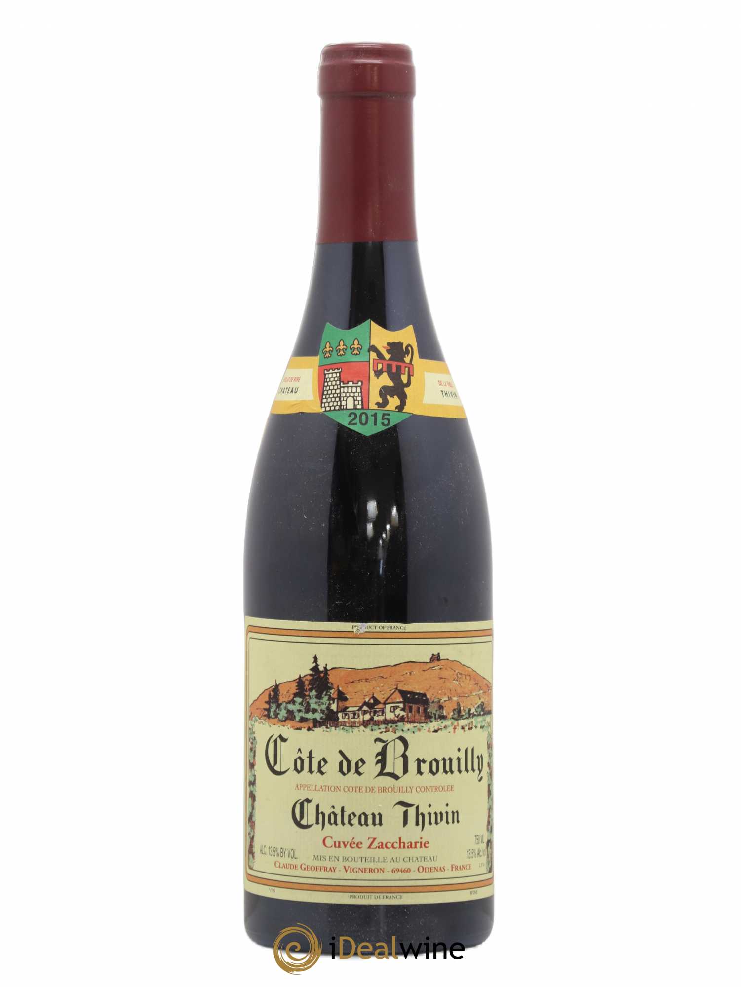 Côte de Brouilly Cuvée Zaccharie Château Thivin 2015 - Lot de 1 bouteille - 0