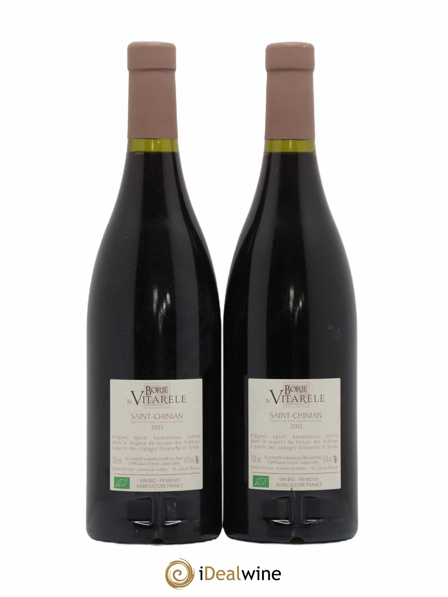 Saint-Chinian Les Schistes Borie la Vitarèle 2015 - Posten von 2 Flaschen - 1