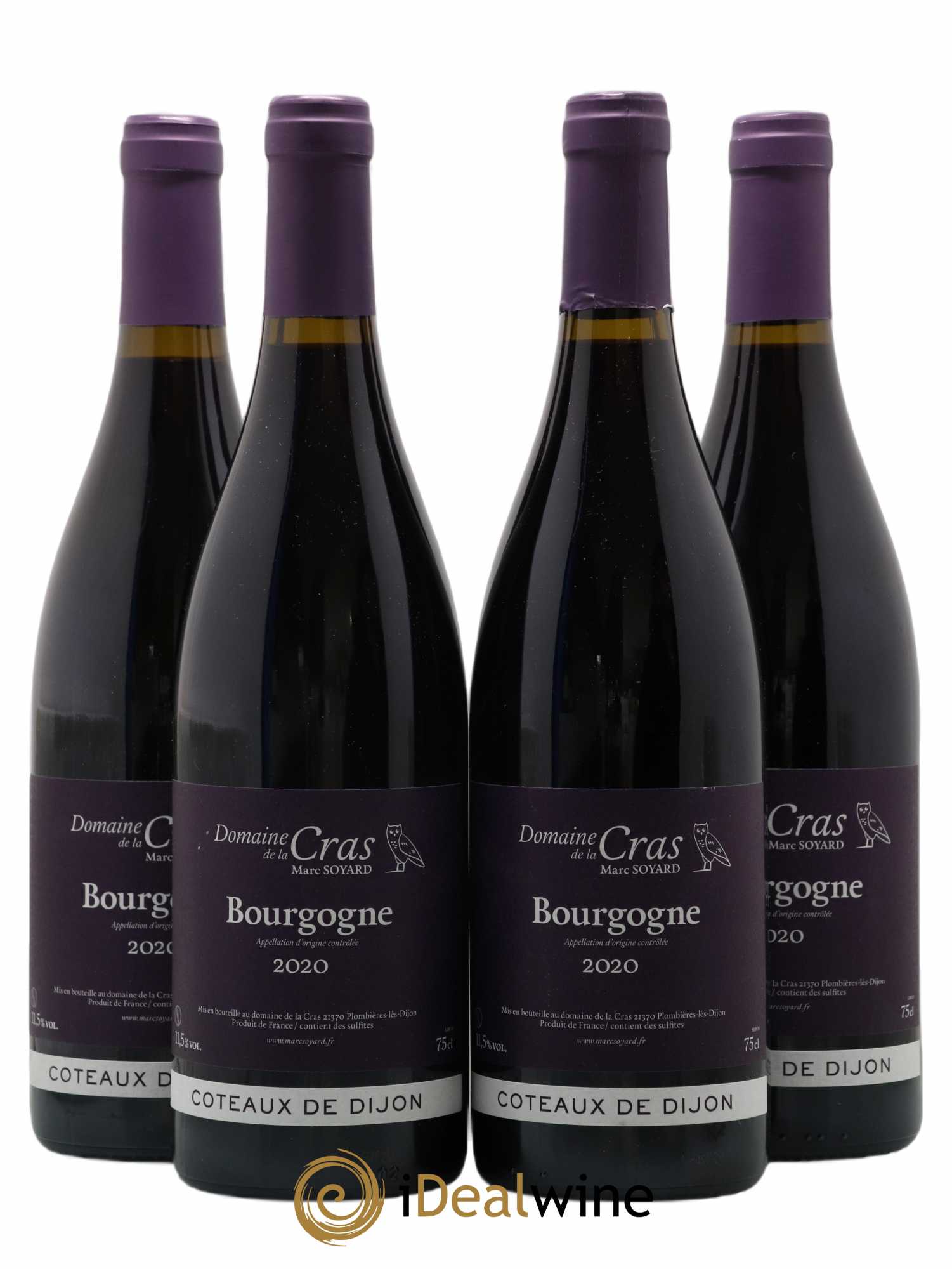 Coteaux de Dijon Domaine de la Cras - Marc Soyard 2020 - Lot de 4 bouteilles - 0