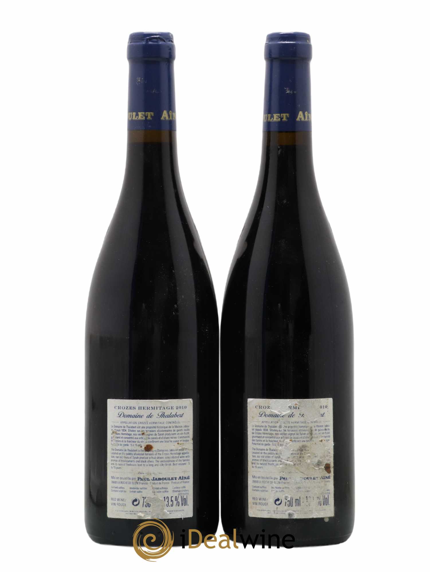 Crozes-Hermitage Domaine de Thalabert Paul Jaboulet Ainé 2010 - Lot de 2 bouteilles - 1
