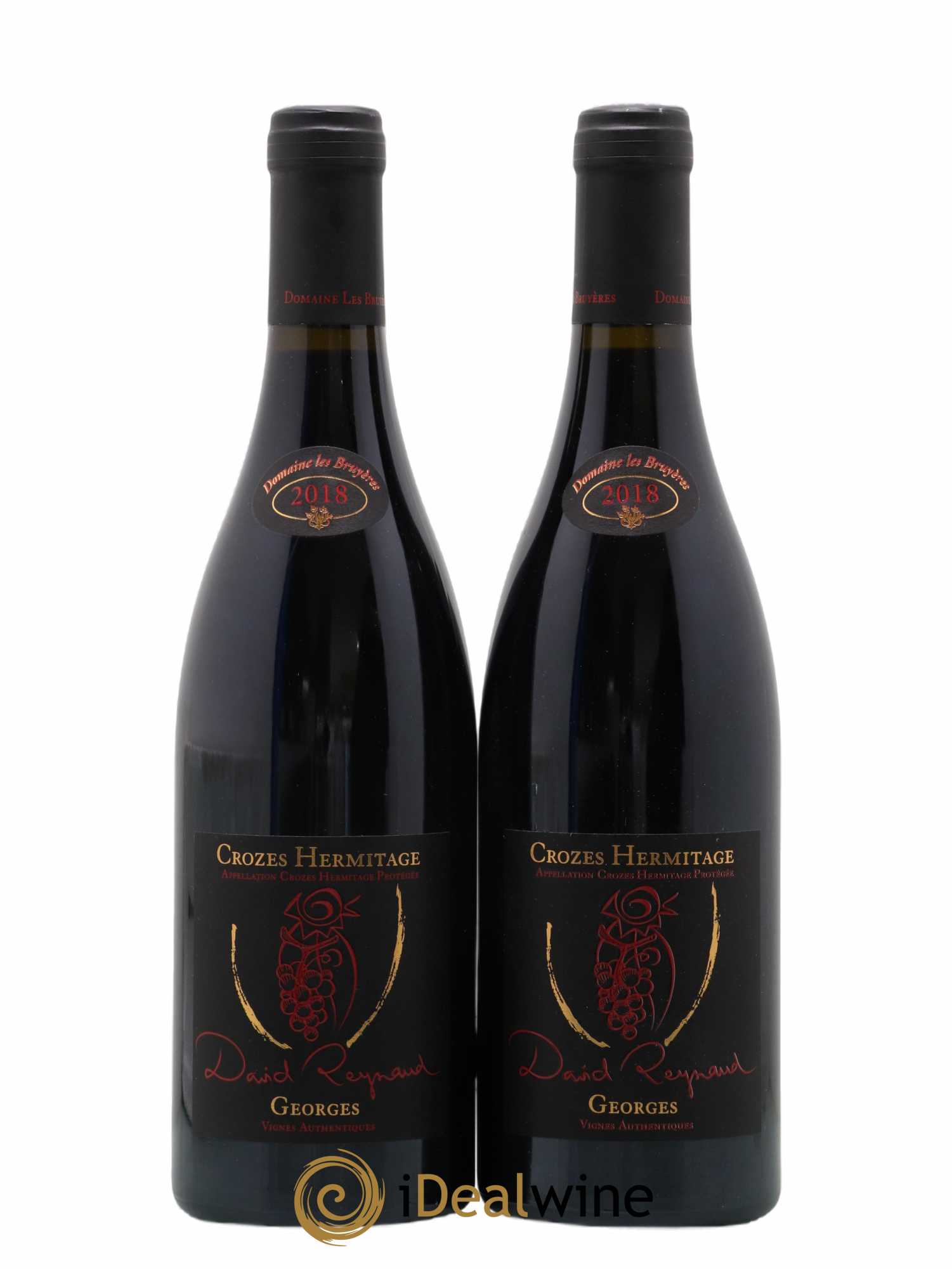Crozes-Hermitage Georges David Reynaud 2018 - Lot de 2 bouteilles - 0