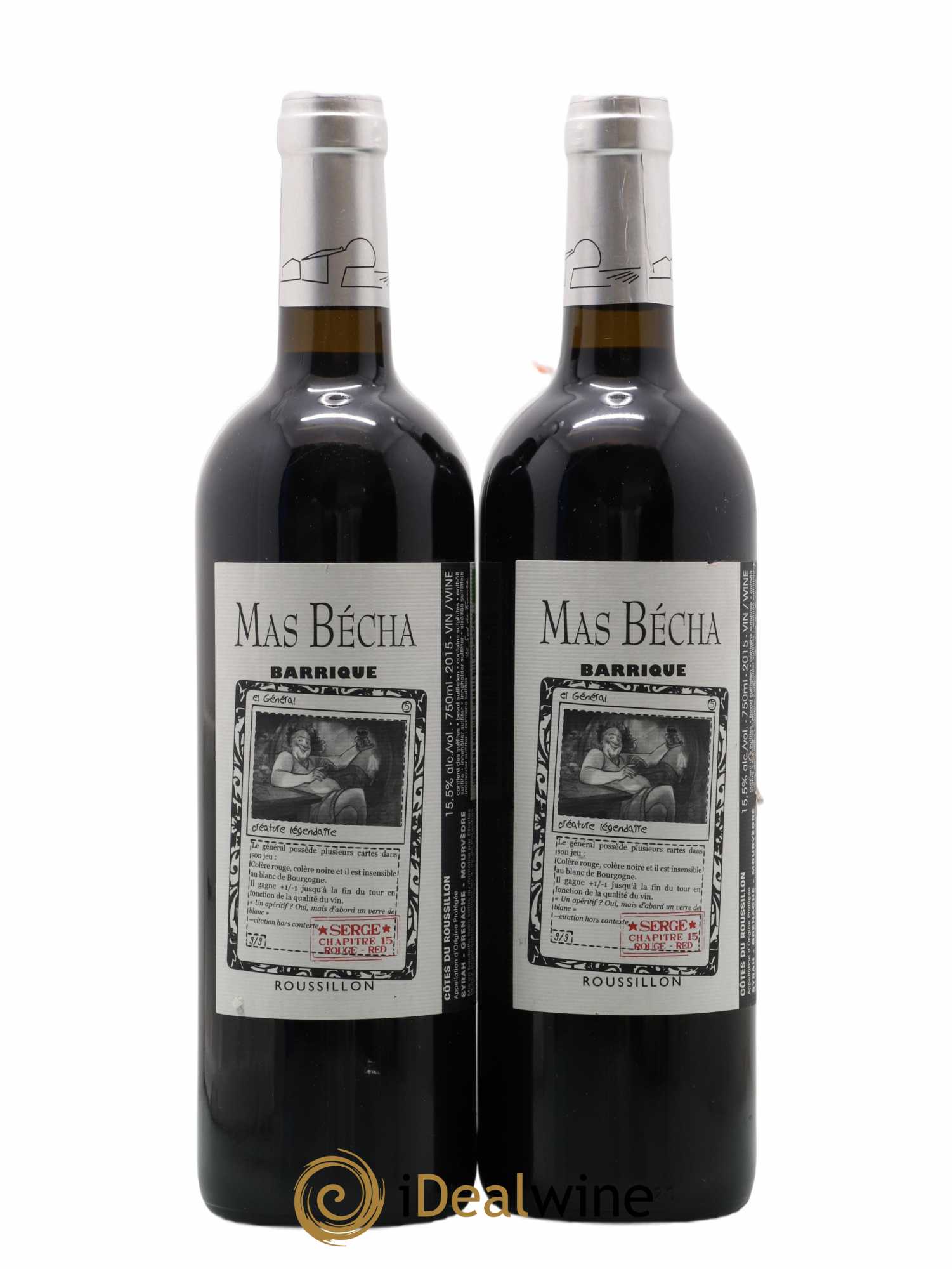 Vin de France Barrique Mas Bécha (sans prix de réserve) 2015 - Posten von 2 Flaschen - 0