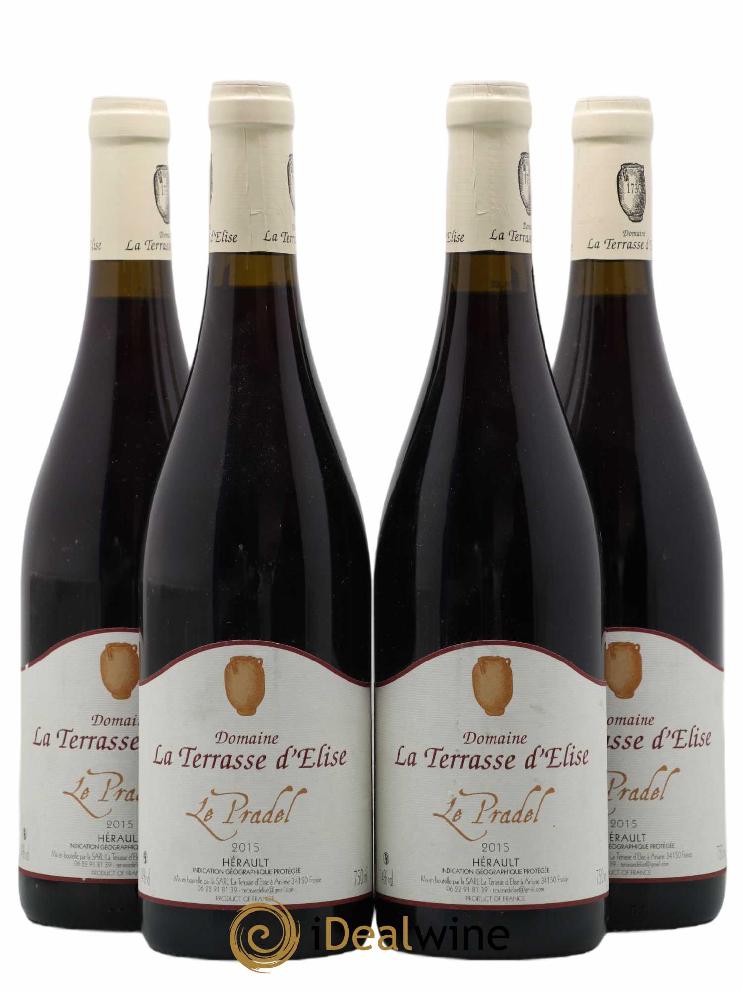 Pays d'Hérault Le Pradel Terrasse d'Elise (Domaine de la) 2015 - Lot de 4 bouteilles - 0