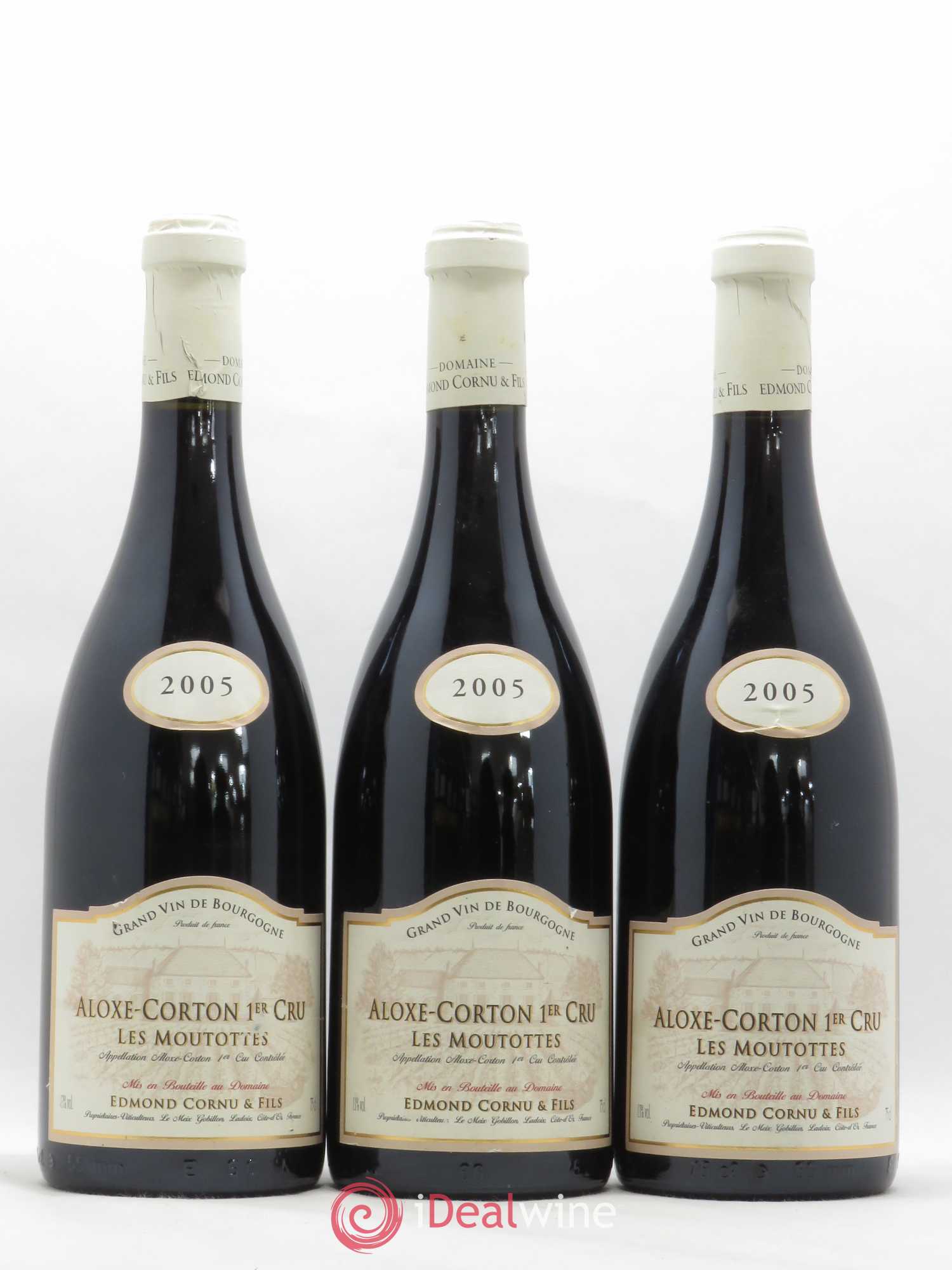 Aloxe-Corton 1er Cru Les Moutottes Edmond Cornu 2005 - Posten von 3 Flaschen - 0