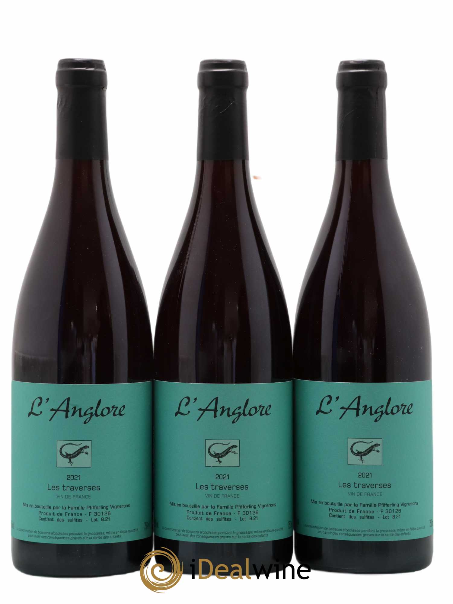 Vin de France Les Traverses L'Anglore 2021 - Lot de 3 bouteilles - 0