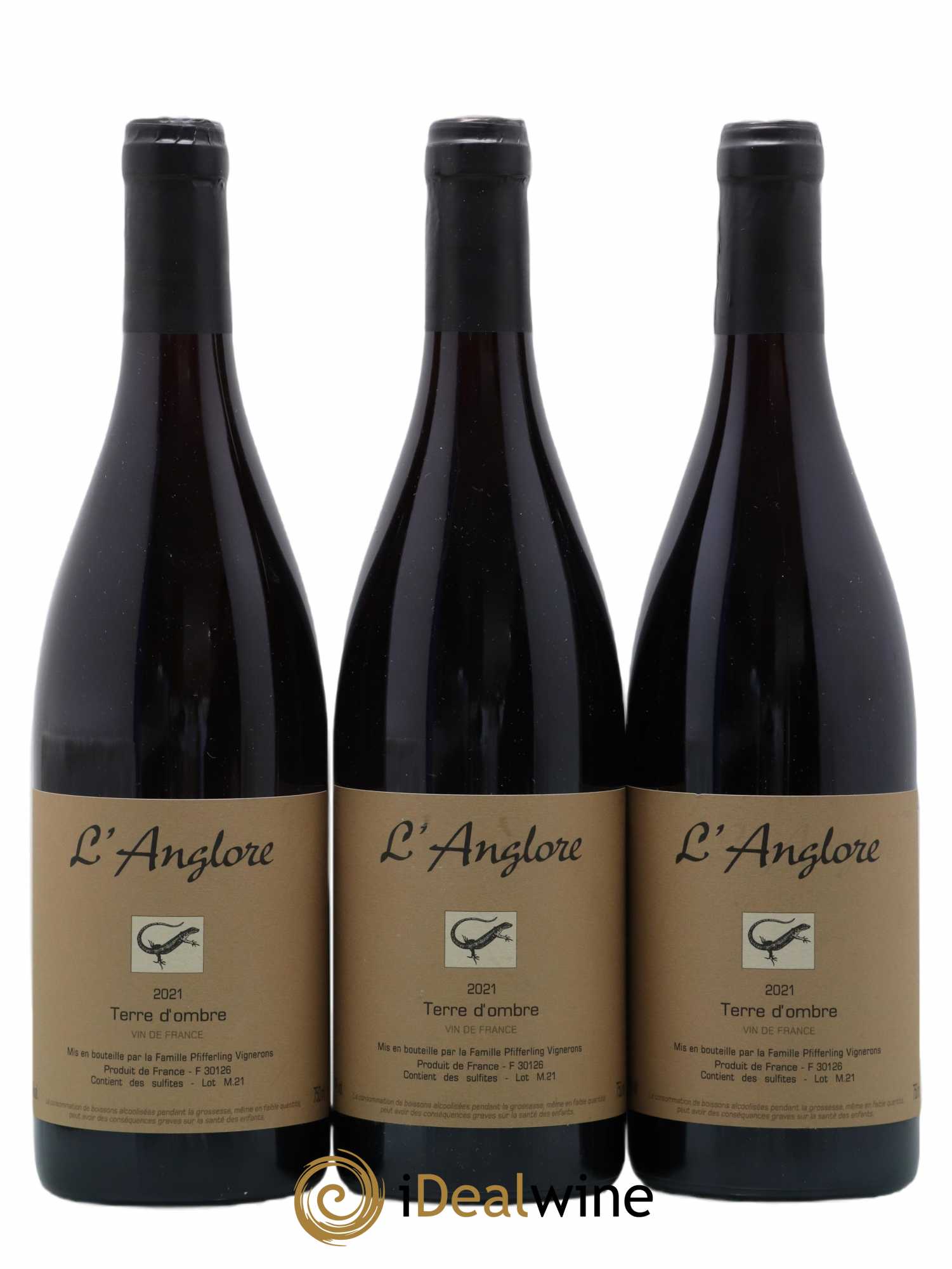 Vin de France Terre d'Ombre L'Anglore 2021 - Lot de 3 bouteilles - 0