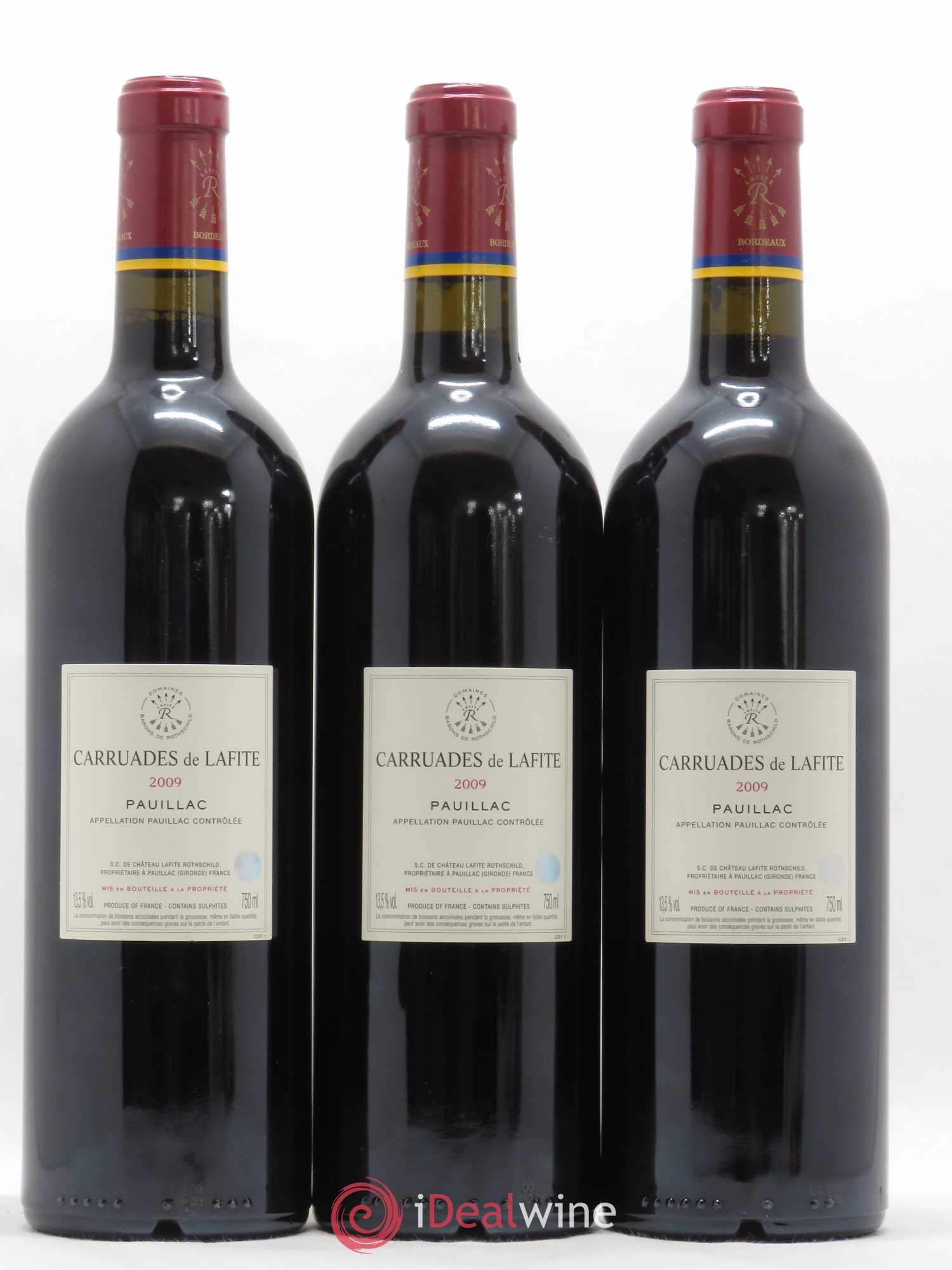 Carruades de Lafite Rothschild Second Vin 2009 - Lot de 3 bouteilles - 1
