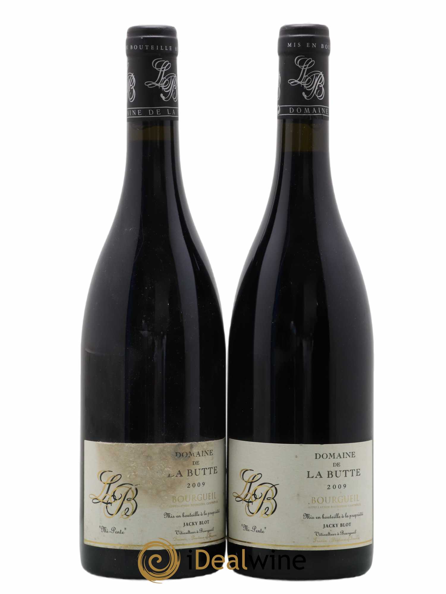 Bourgueil Mi-Pente Domaine de La Butte - Jacky Blot 2009 - Lot de 2 bouteilles - 0