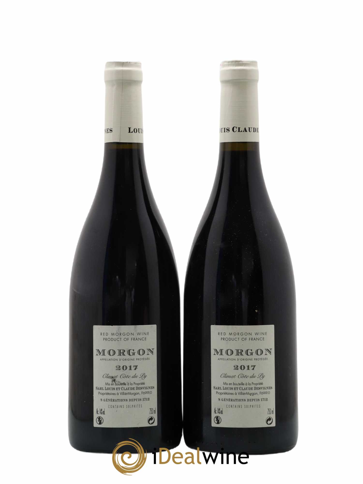 Morgon Côte de Py Javernières Louis-Claude Desvignes 2017 - Lot de 2 bouteilles - 1