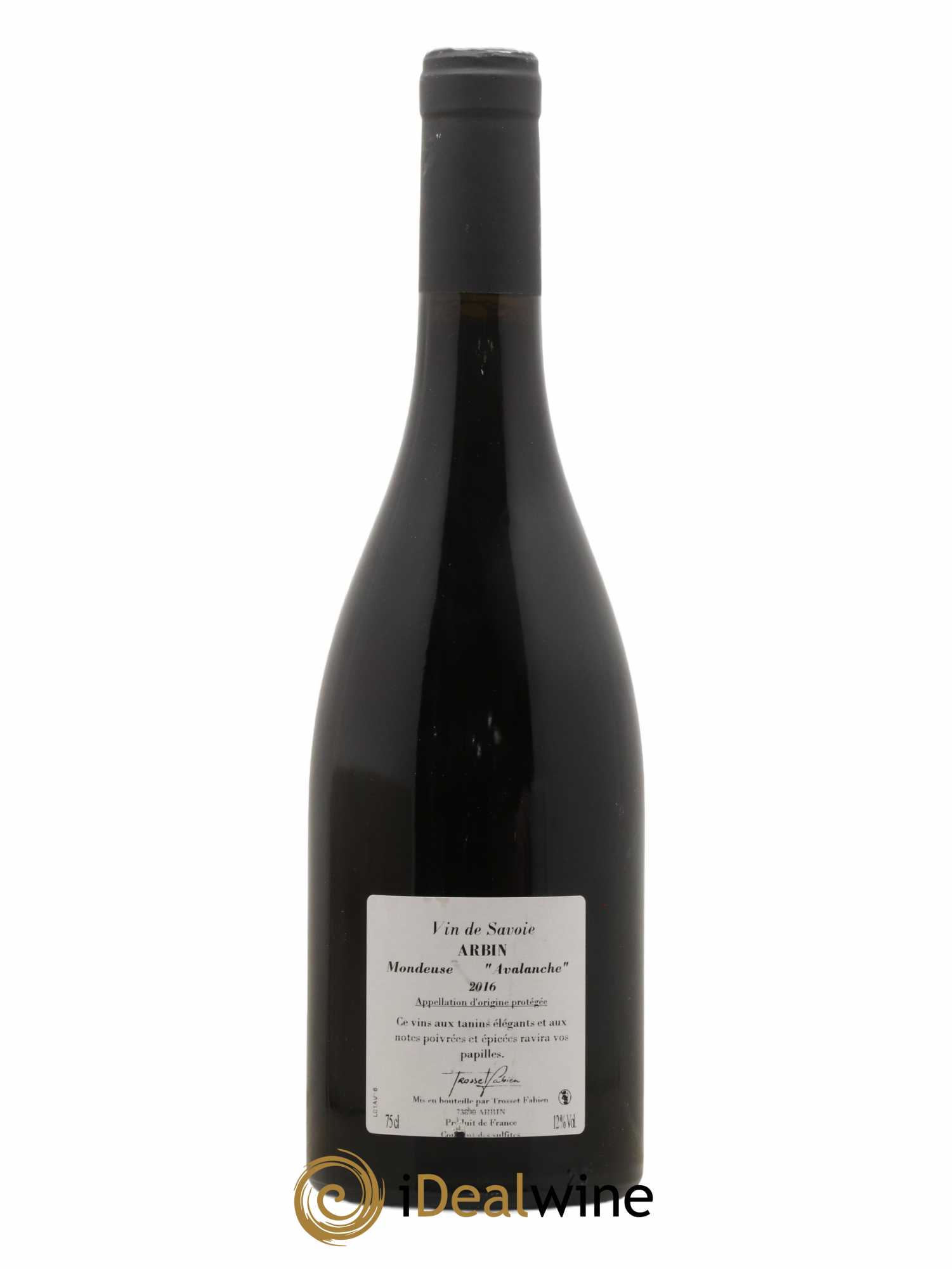 Vin de Savoie Avalanche Arbin Mondeuse Trosset (sans prix de réserve) 2016 - Lot de 1 bouteille - 1