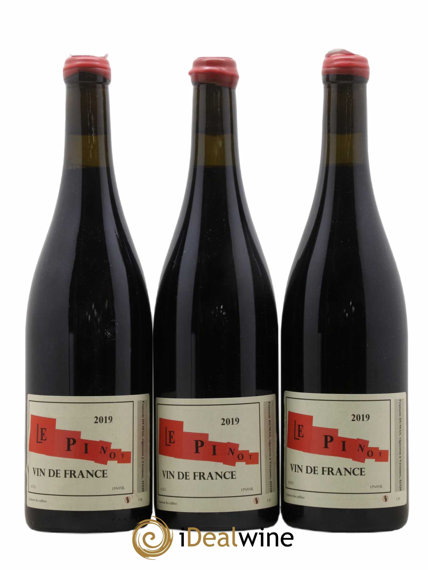 Vin de France Le Pinot Dumas 2019 - Lot de 3 bouteilles - 0