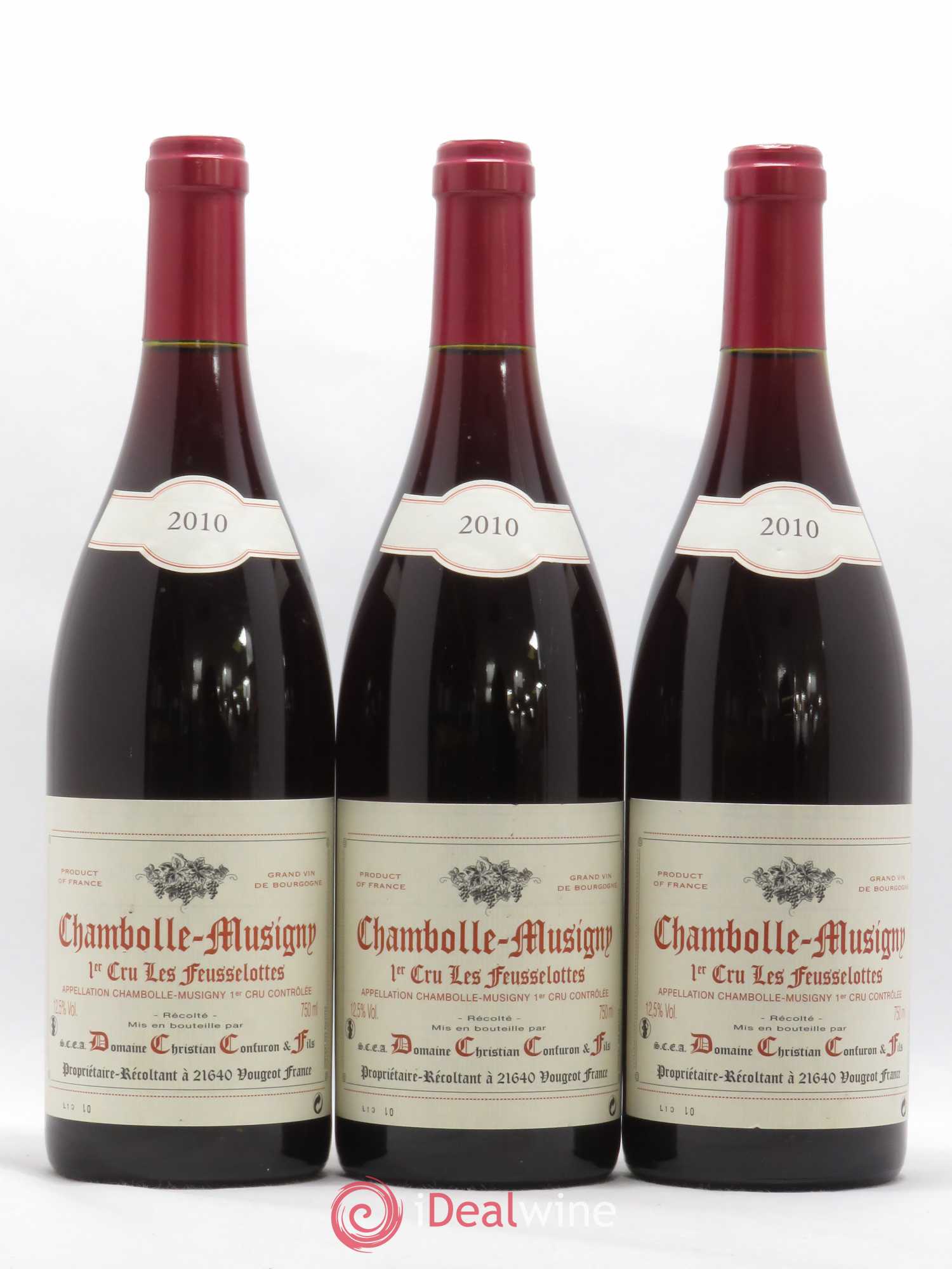 Chambolle-Musigny 1er Cru Les Feusselottes Christian Confuron 2010 - Lot de 3 bouteilles - 0