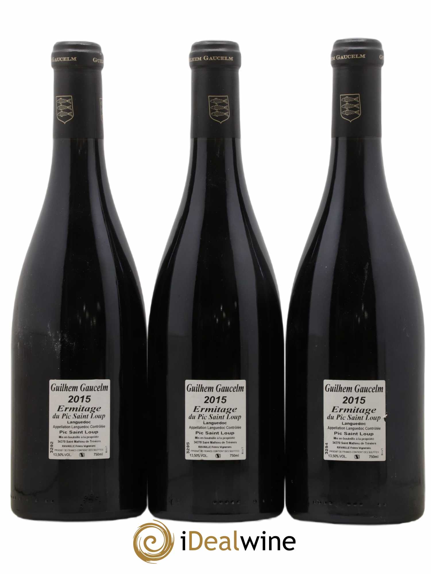 Pic Saint-Loup Héritage du Pic Saint-Loup (anciennement Ermitage) Guilhem Gaucelm 2015 - Lot de 3 bouteilles - 1