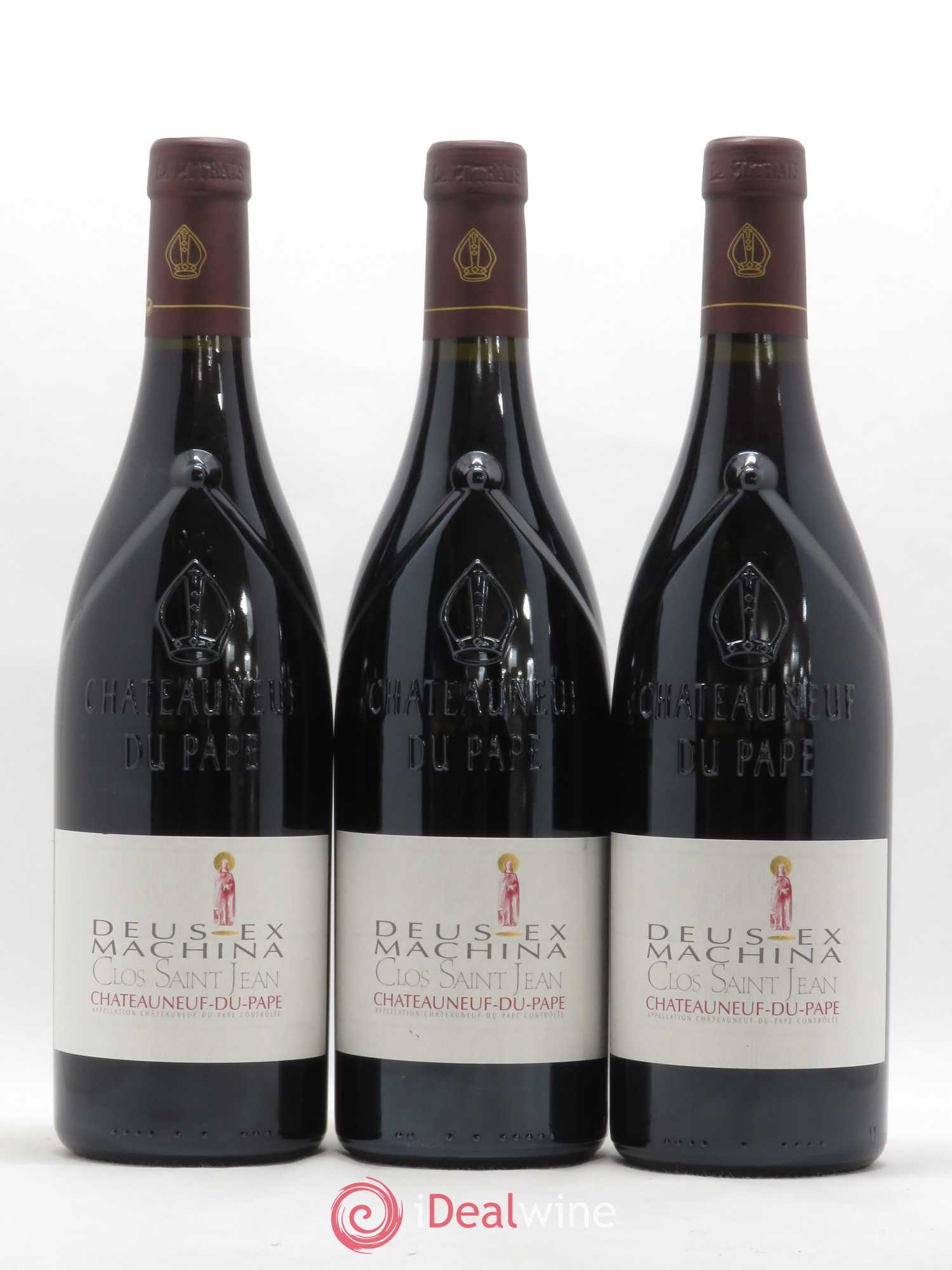 Châteauneuf-du-Pape Clos Saint-Jean Deus Ex Machina Pascal et Vincent Maurel 2015 - Lot de 3 bouteilles - 0