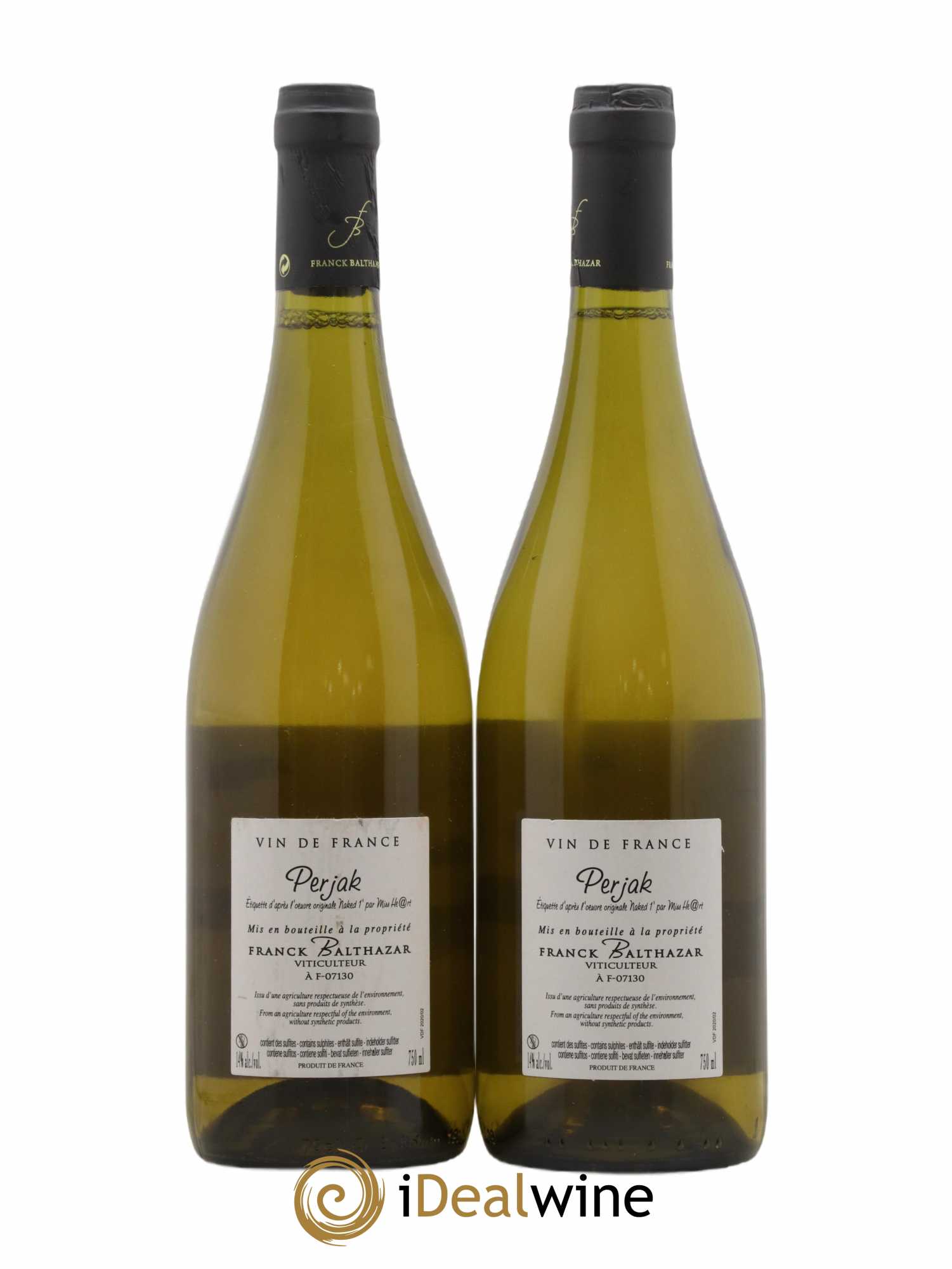 Vin de France Perjak Franck Balthazar 2020 - Lot of 2 bottles - 1