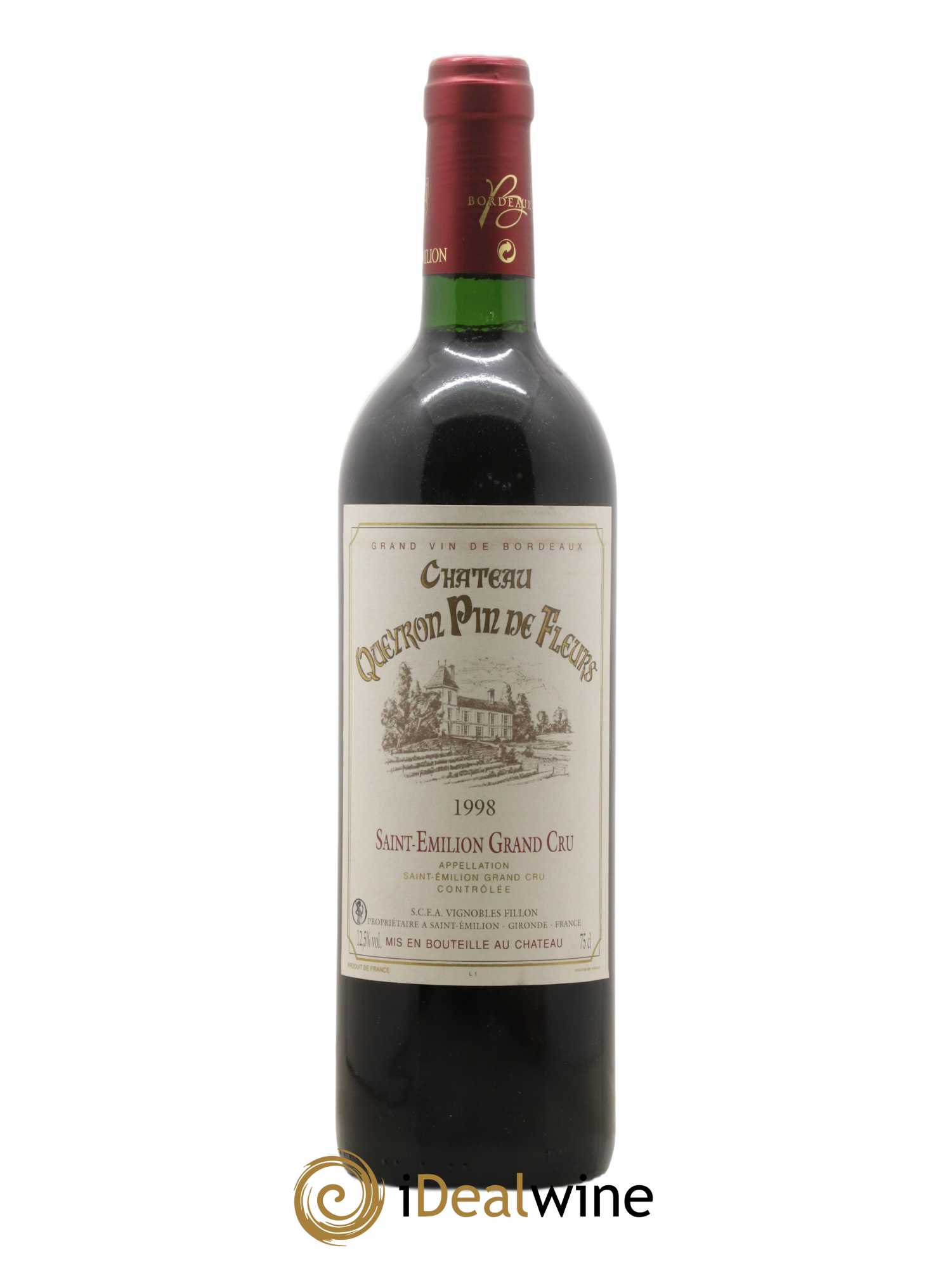 Saint-Émilion Grand Cru Château Queyron Pin de fleurs 1998 - Lot of 1 bottle - 0