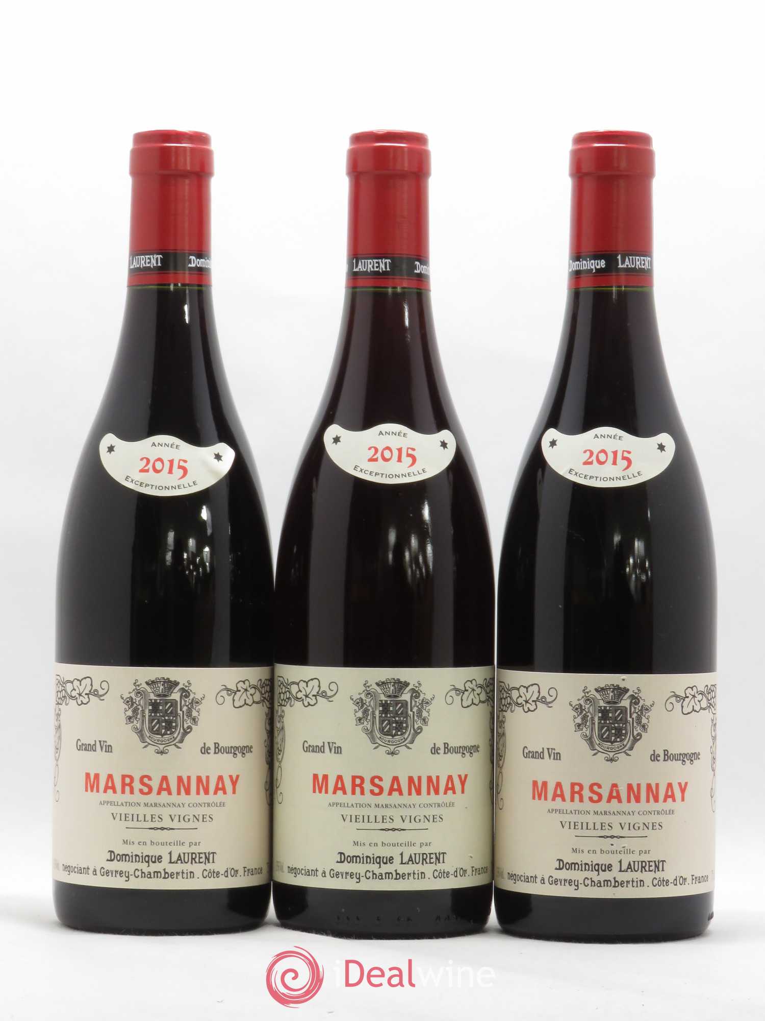 Marsannay Vieilles vignes Dominique Laurent 2015 - Lot de 3 bouteilles - 0