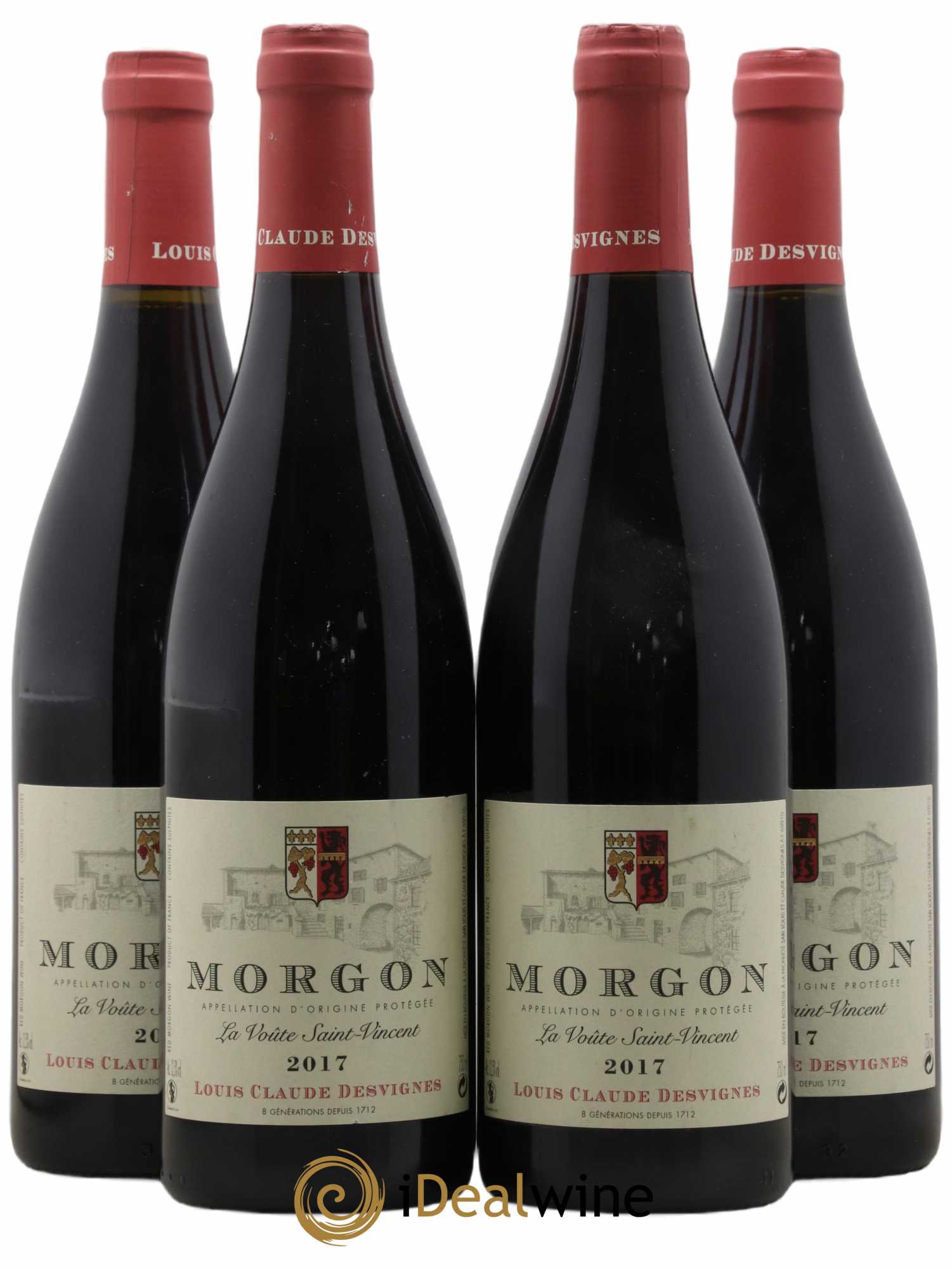 Morgon La Voûte Saint Vincent Louis-Claude Desvignes 2017 - Lot de 4 bouteilles - 0