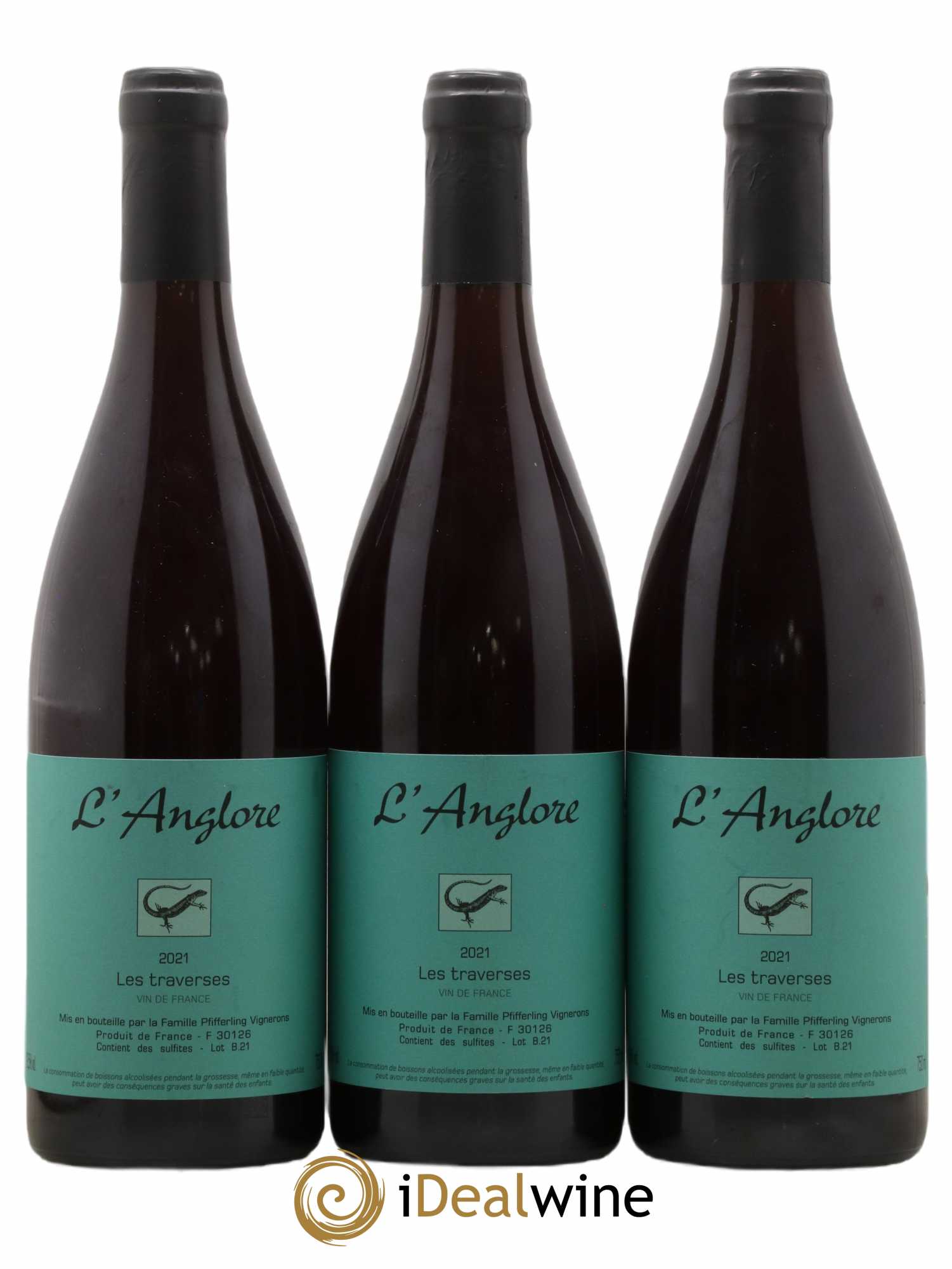 Vin de France Les Traverses L'Anglore 2021 - Lot de 3 bouteilles - 0